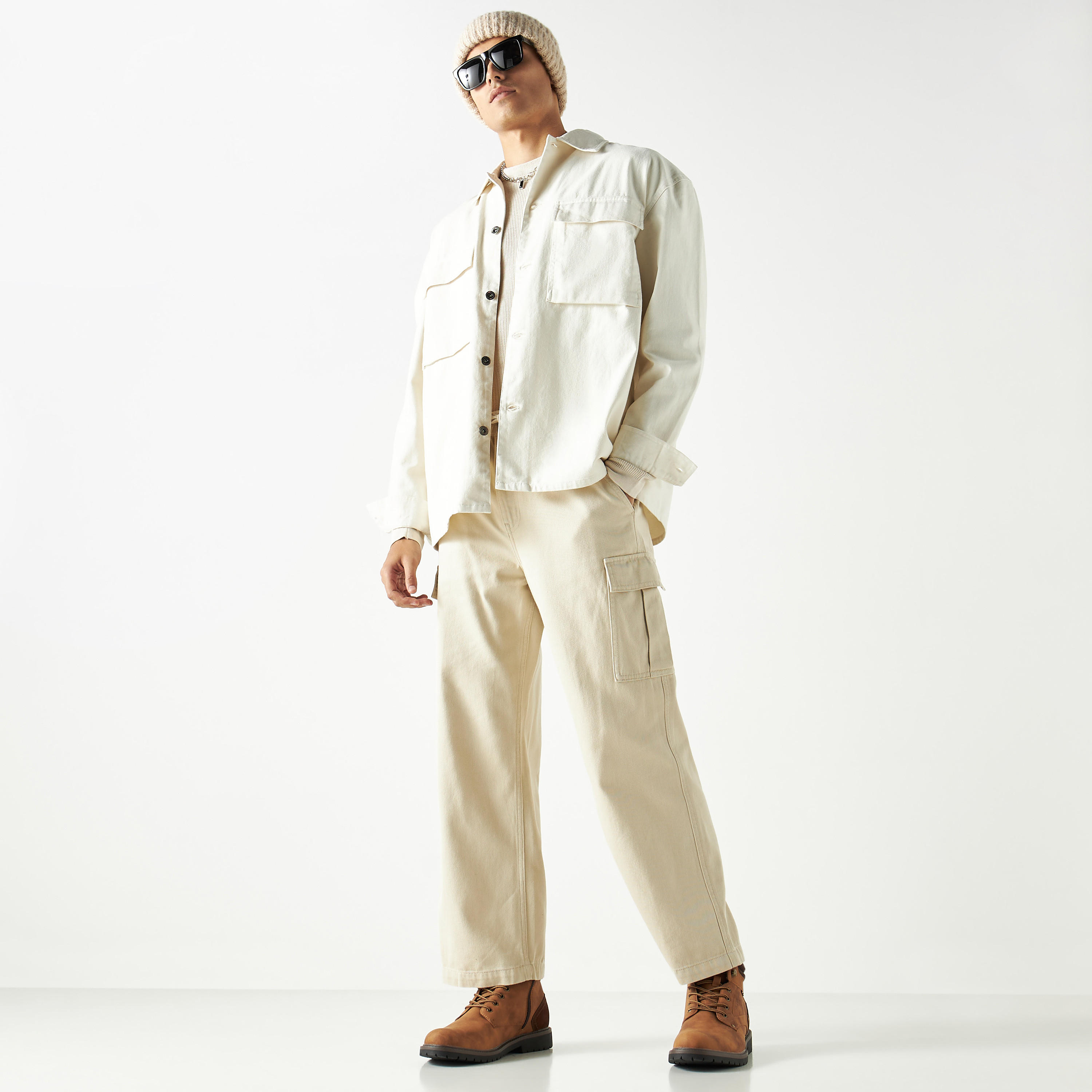بنطلون كارجو بقصة مريحة-men-clothing-bottoms-trousersandchinos-trousers-image-2