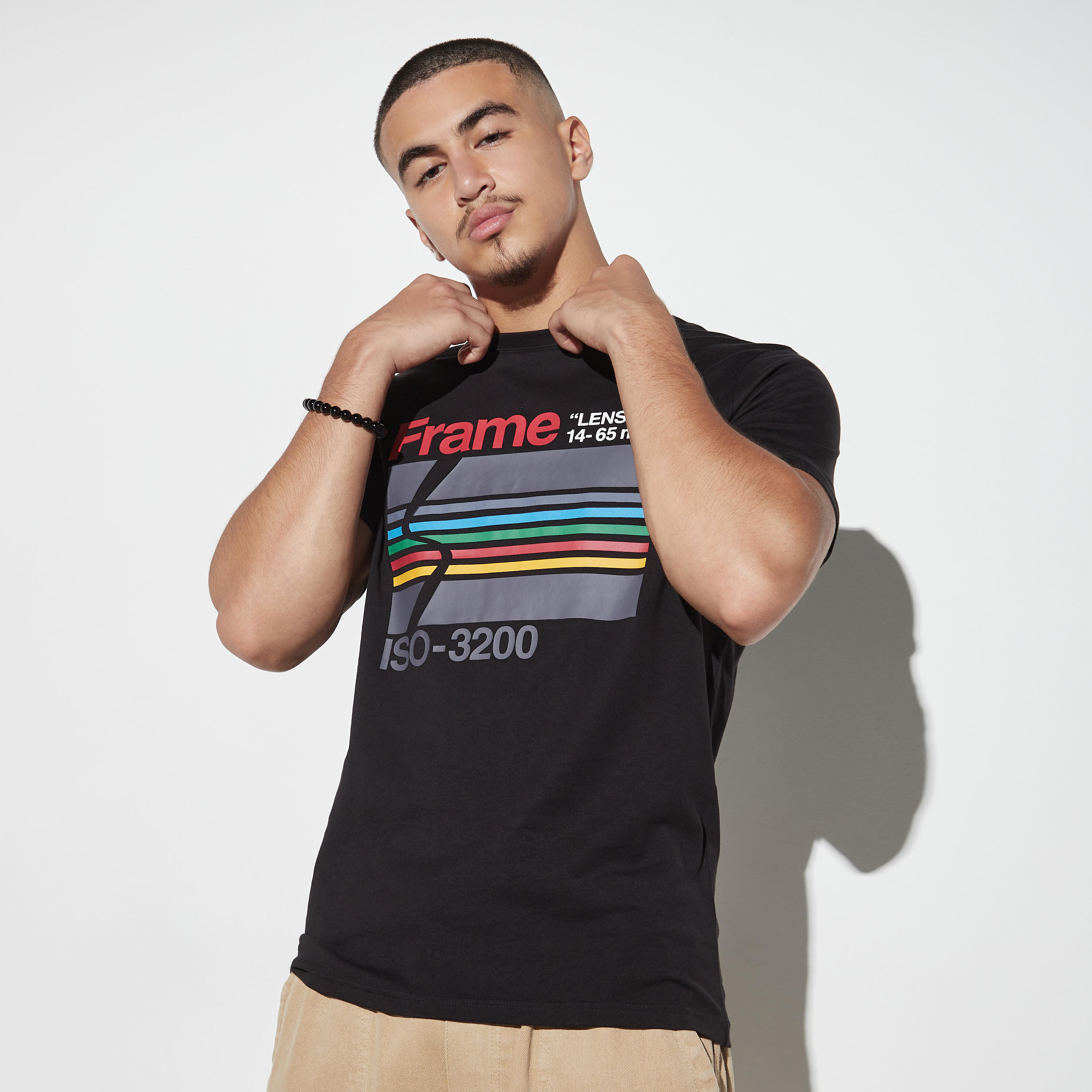 Printed Crew Neck T-shirt with Short Sleeves-men-clothing-tshirtsandpolos-tshirts-image-1