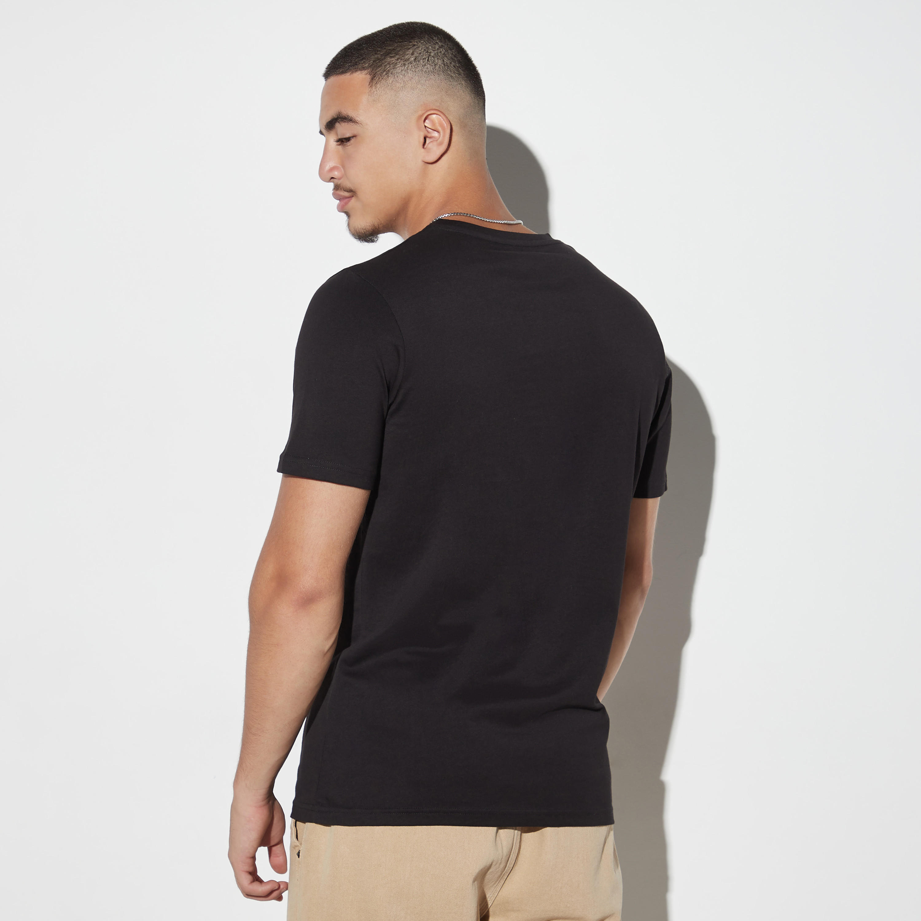 Printed Crew Neck T-shirt with Short Sleeves-men-clothing-tshirtsandpolos-tshirts-image-3