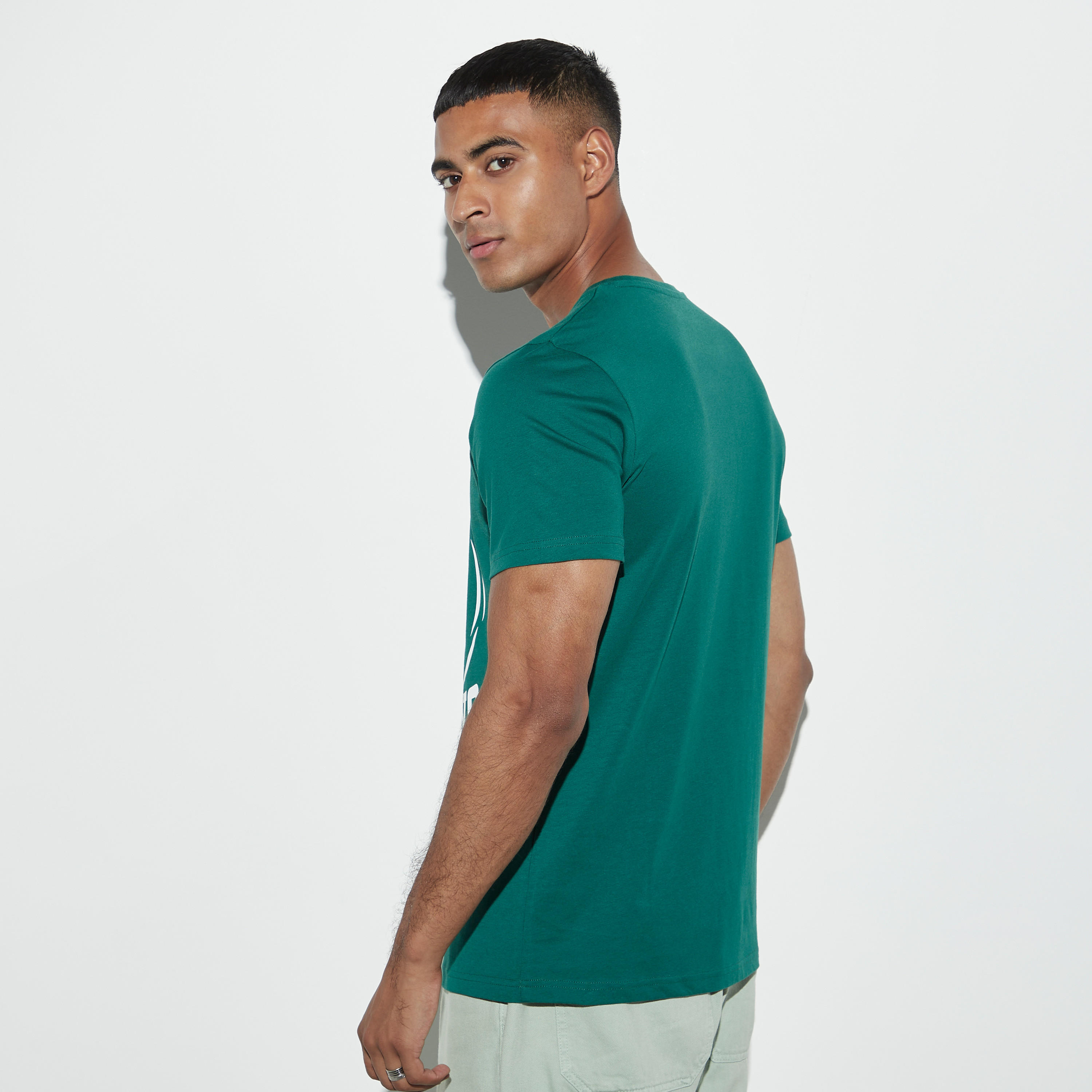 Graphic Print T-shirt with Crew Neck and Short Sleeves-men-clothing-tshirtsandpolos-tshirts-image-3