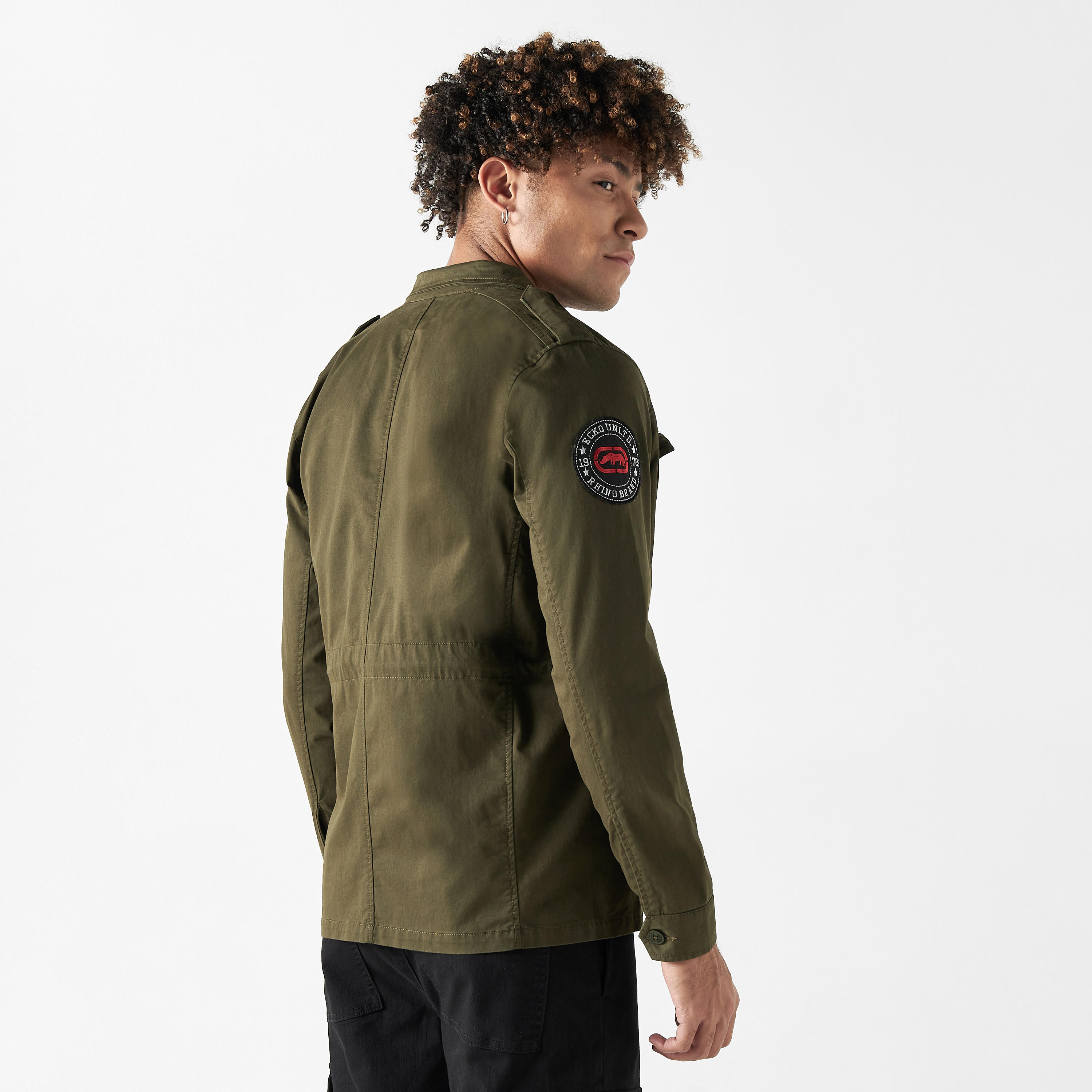جاكيت بأكمام طويلة وتفاصيل شعار من إيكو أنليمتد-men-clothing-jacketsandblazers-jackets-image-3