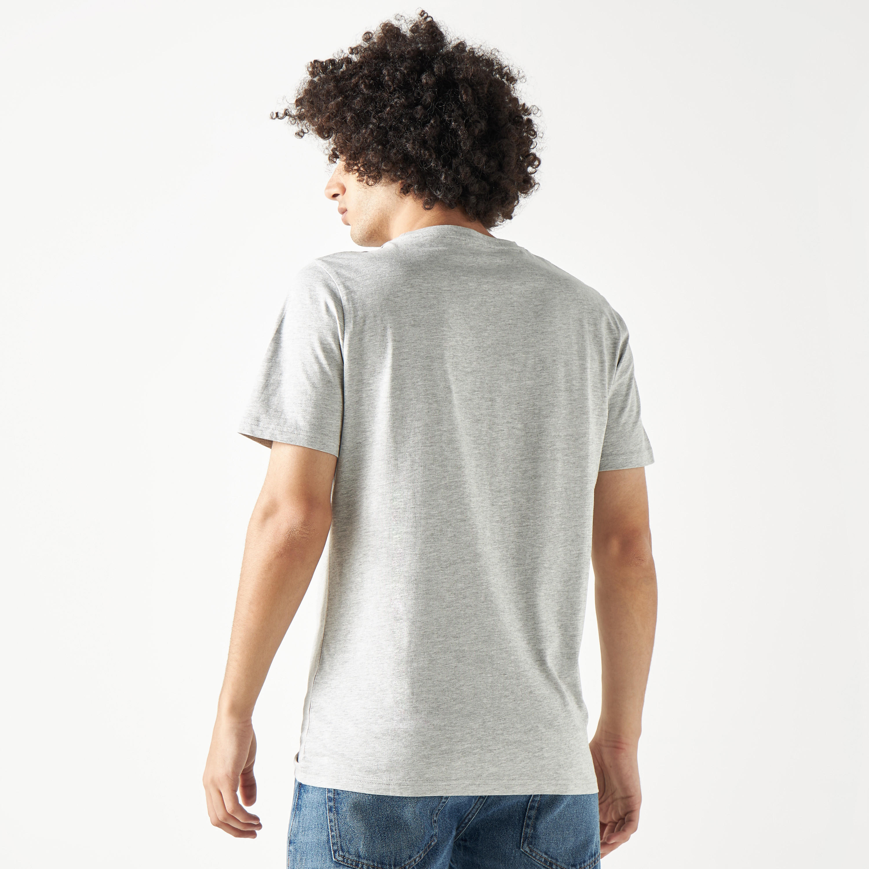 Typography Print Crew Neck T-shirt with Short Sleeves-men-clothing-tshirtsandpolos-tshirts-image-3
