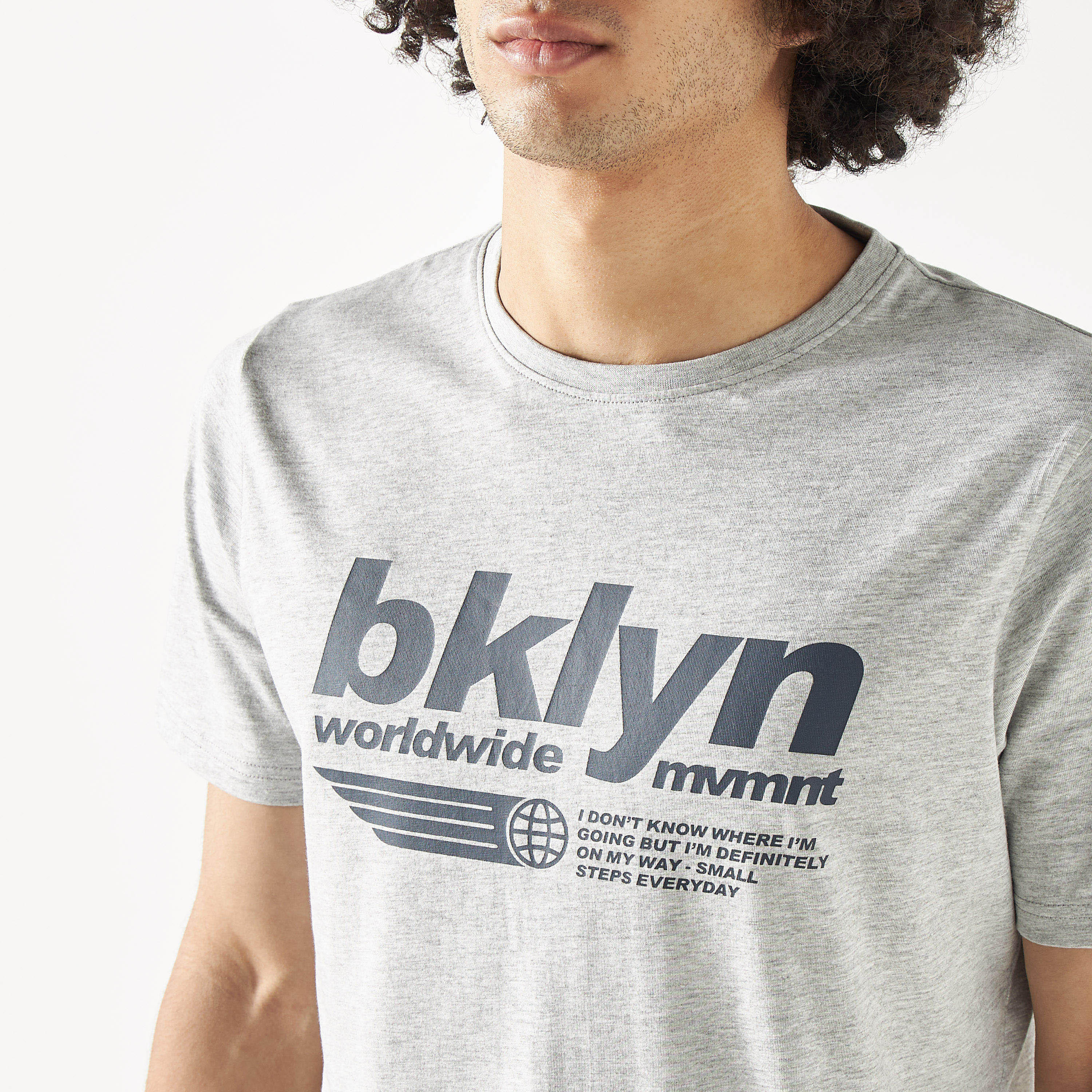 Typography Print Crew Neck T-shirt with Short Sleeves-men-clothing-tshirtsandpolos-tshirts-image-4