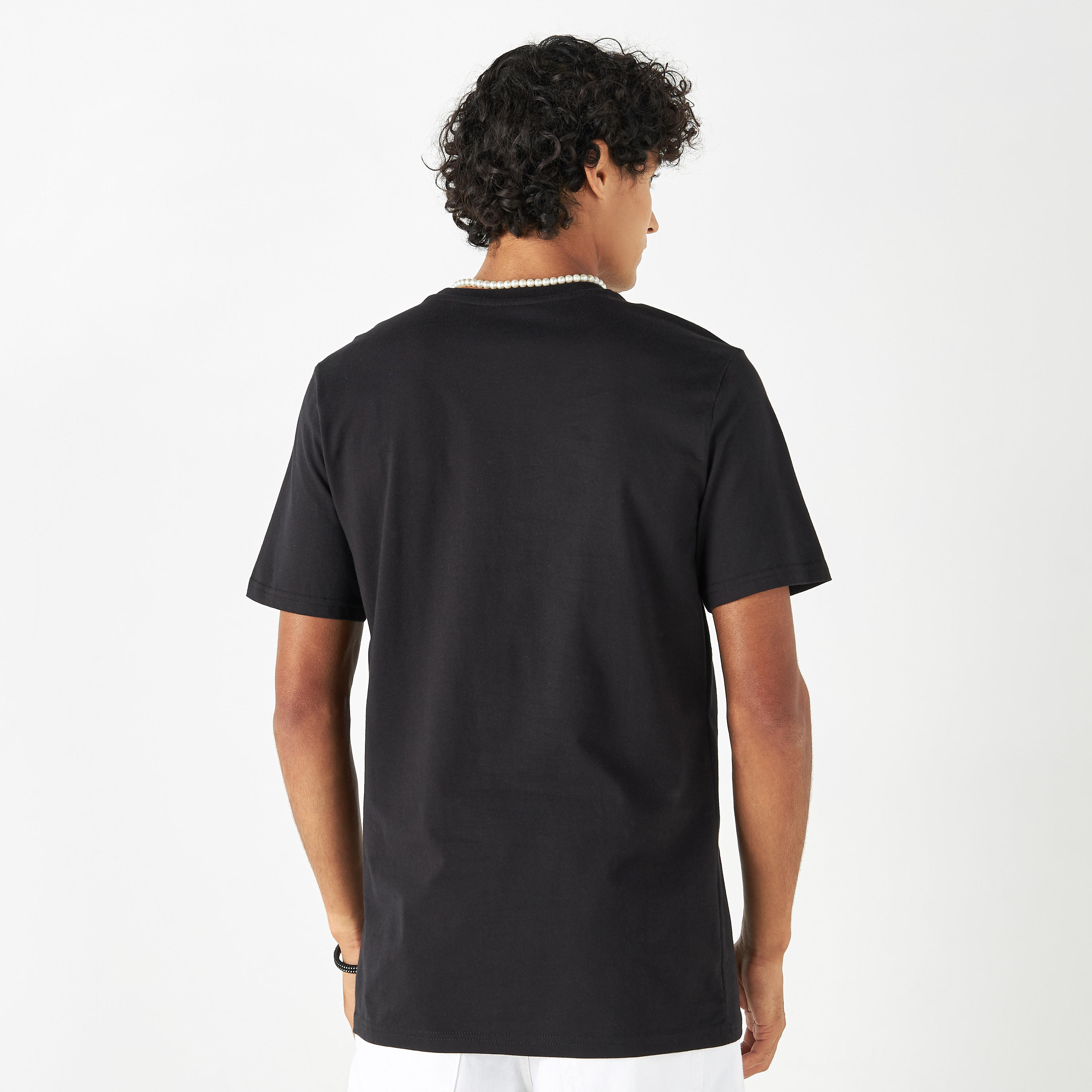 Typographic Print Crew Neck T-shirt with Short Sleeves-men-clothing-tshirtsandpolos-tshirts-image-3