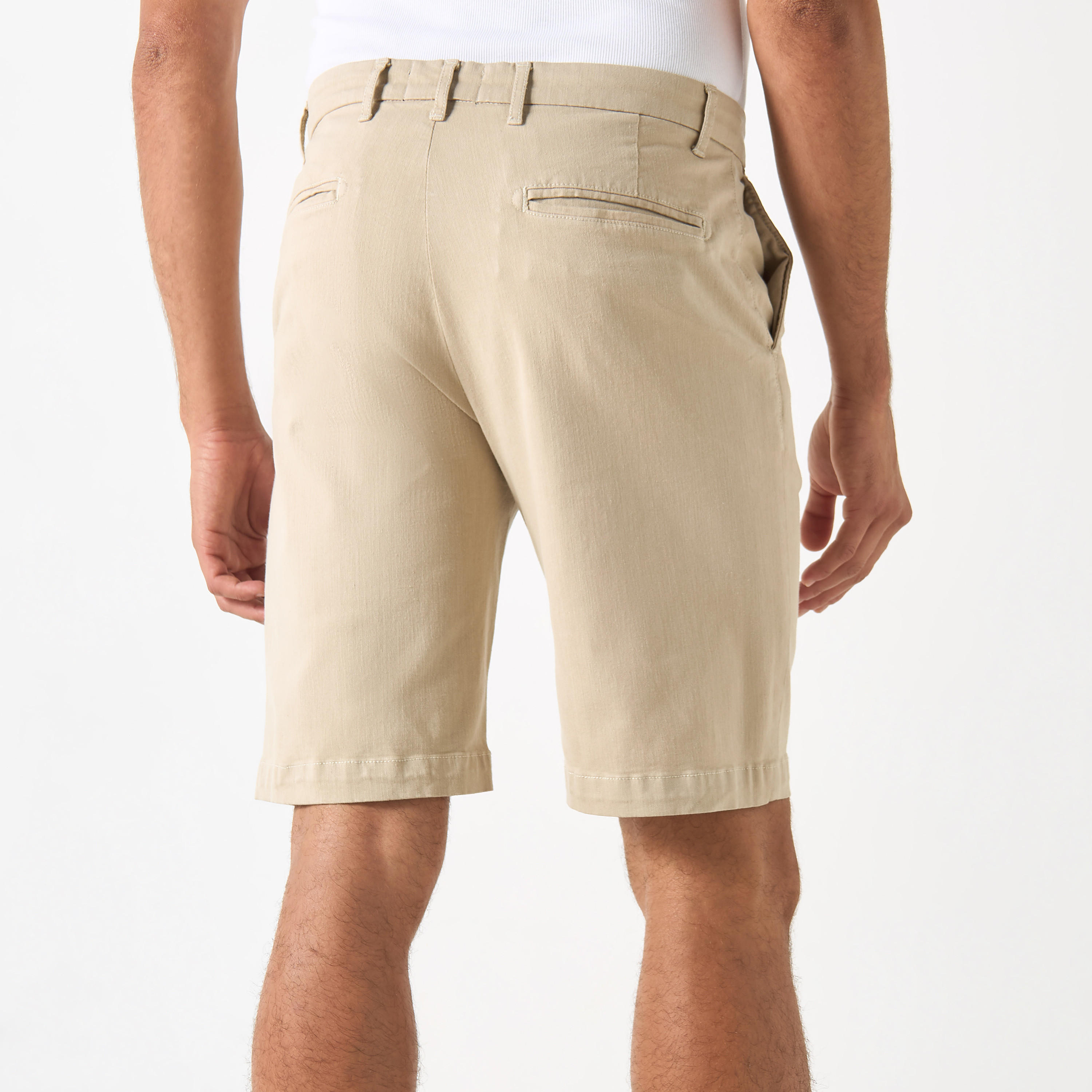 Ecko Solid Shorts with Button Closure and Pockets-men-clothing-bottoms-shorts-image-3
