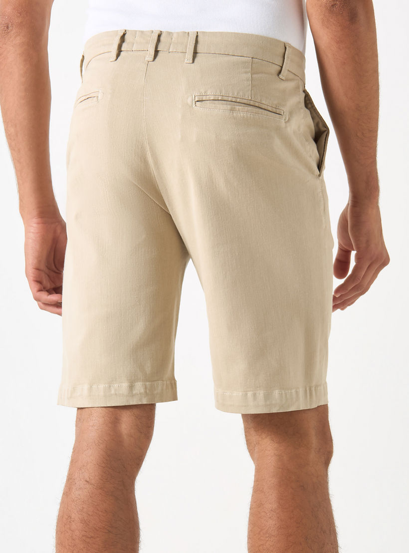 Ecko Solid Shorts with Button Closure and Pockets-men-clothing-bottoms-shorts-image-3