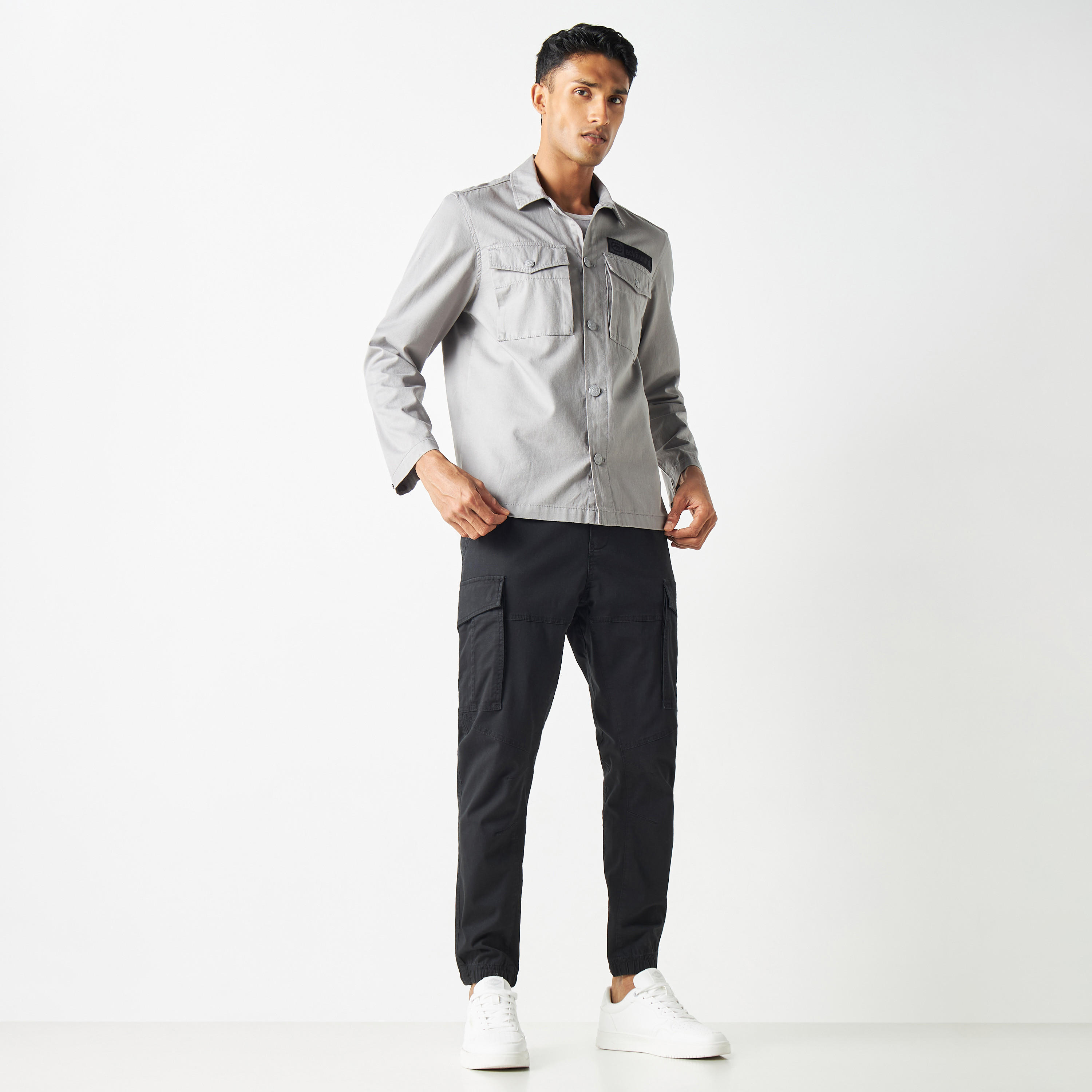 Ecko Unltd Solid Utility Shirt with Pockets-men-clothing-shirts-image-2