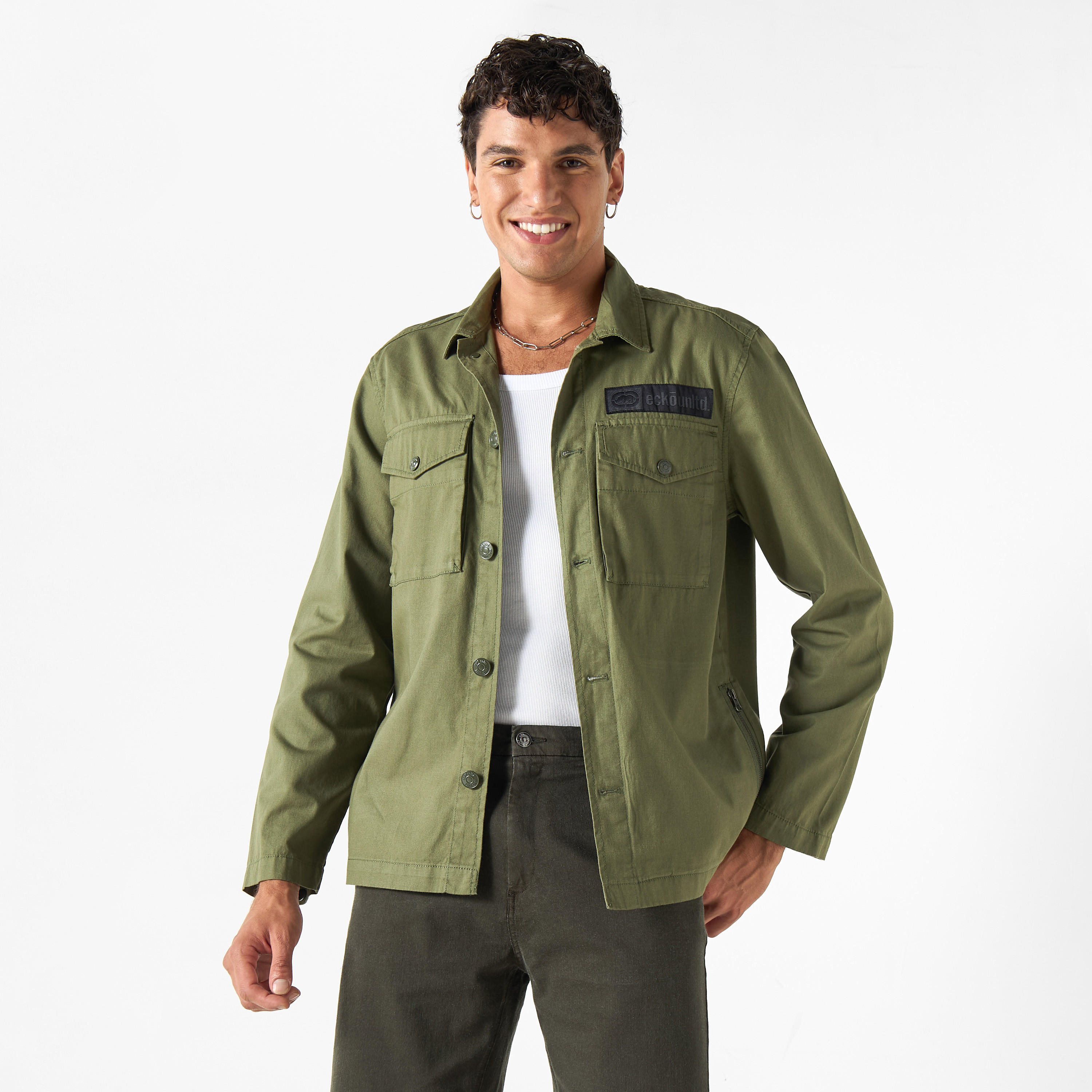 Ecko Unltd Solid Utility Shirt with Pockets-men-clothing-shirts-image-6