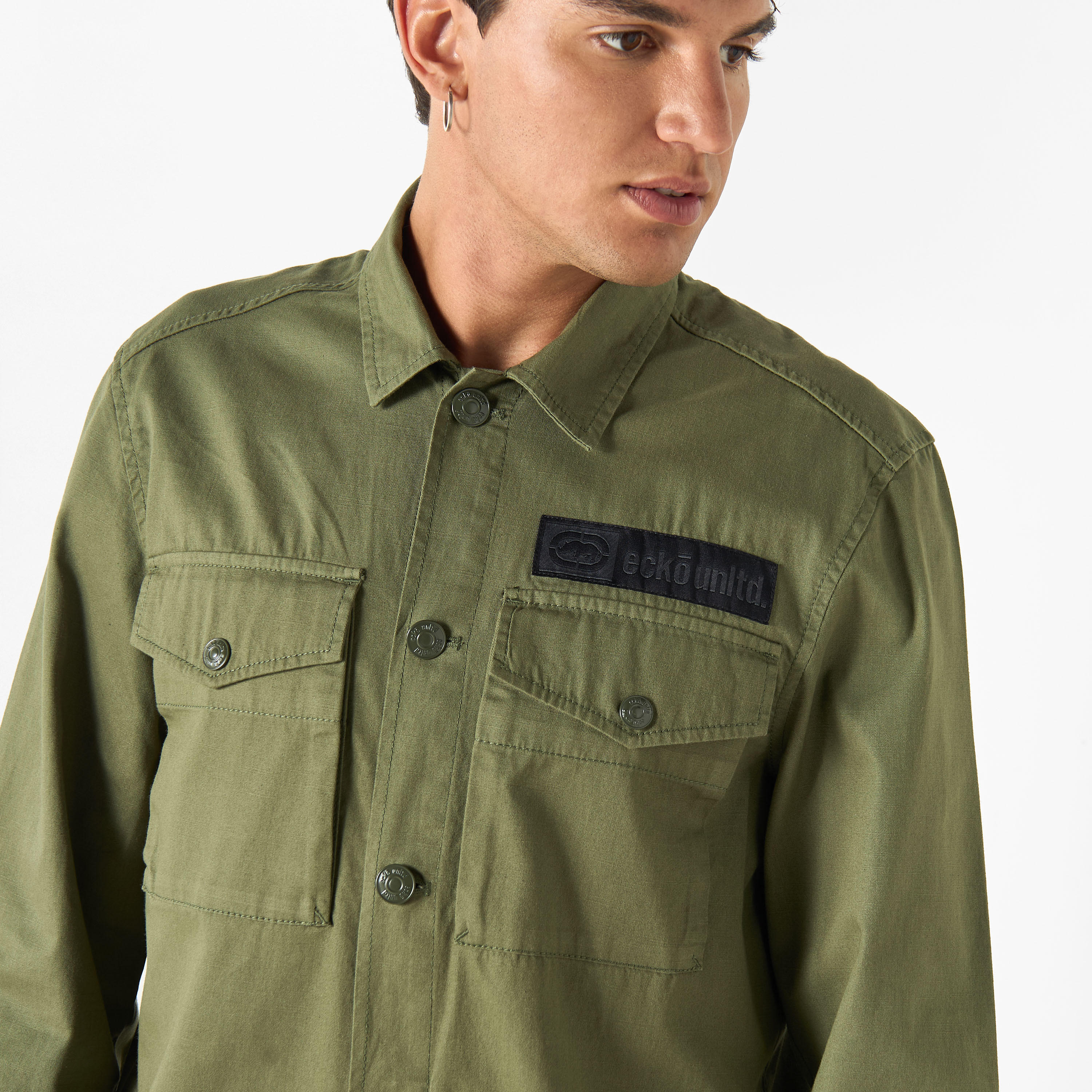 Ecko Unltd Solid Utility Shirt with Pockets-men-clothing-shirts-image-8