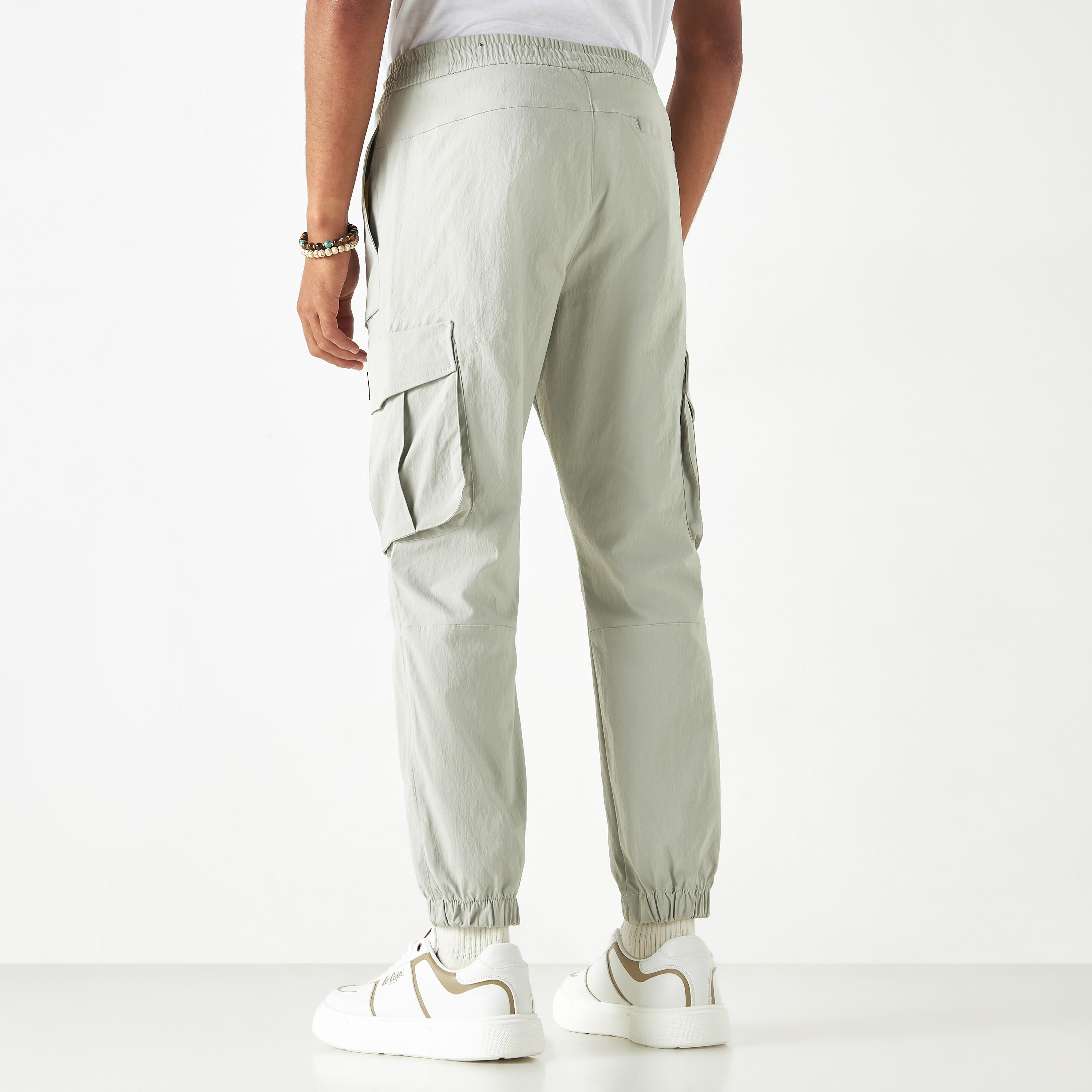 Solid Cargo Pants with Drawstring Closure and Pockets-men-clothing-bottoms-joggers-image-3