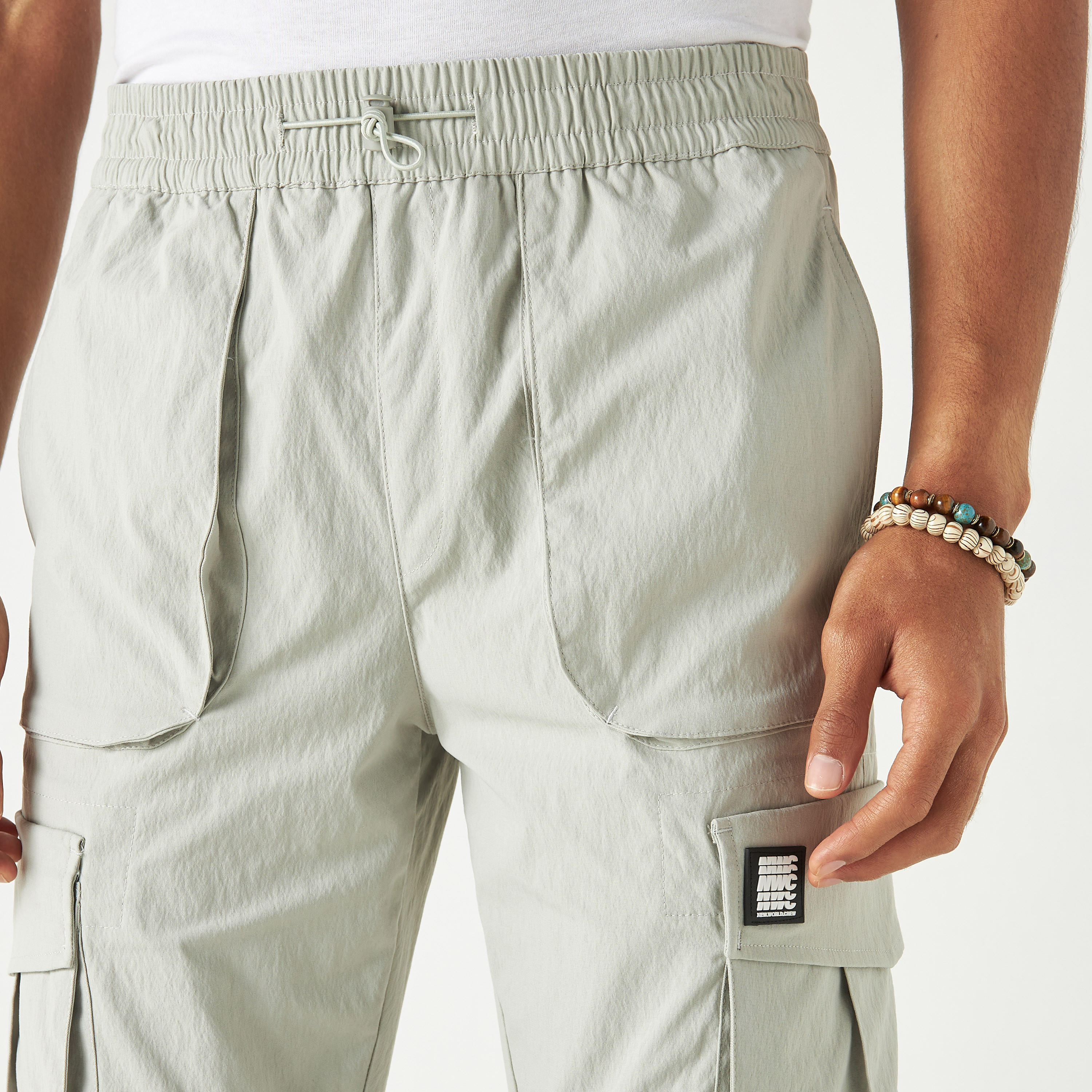 Solid Cargo Pants with Drawstring Closure and Pockets-men-clothing-bottoms-joggers-image-4