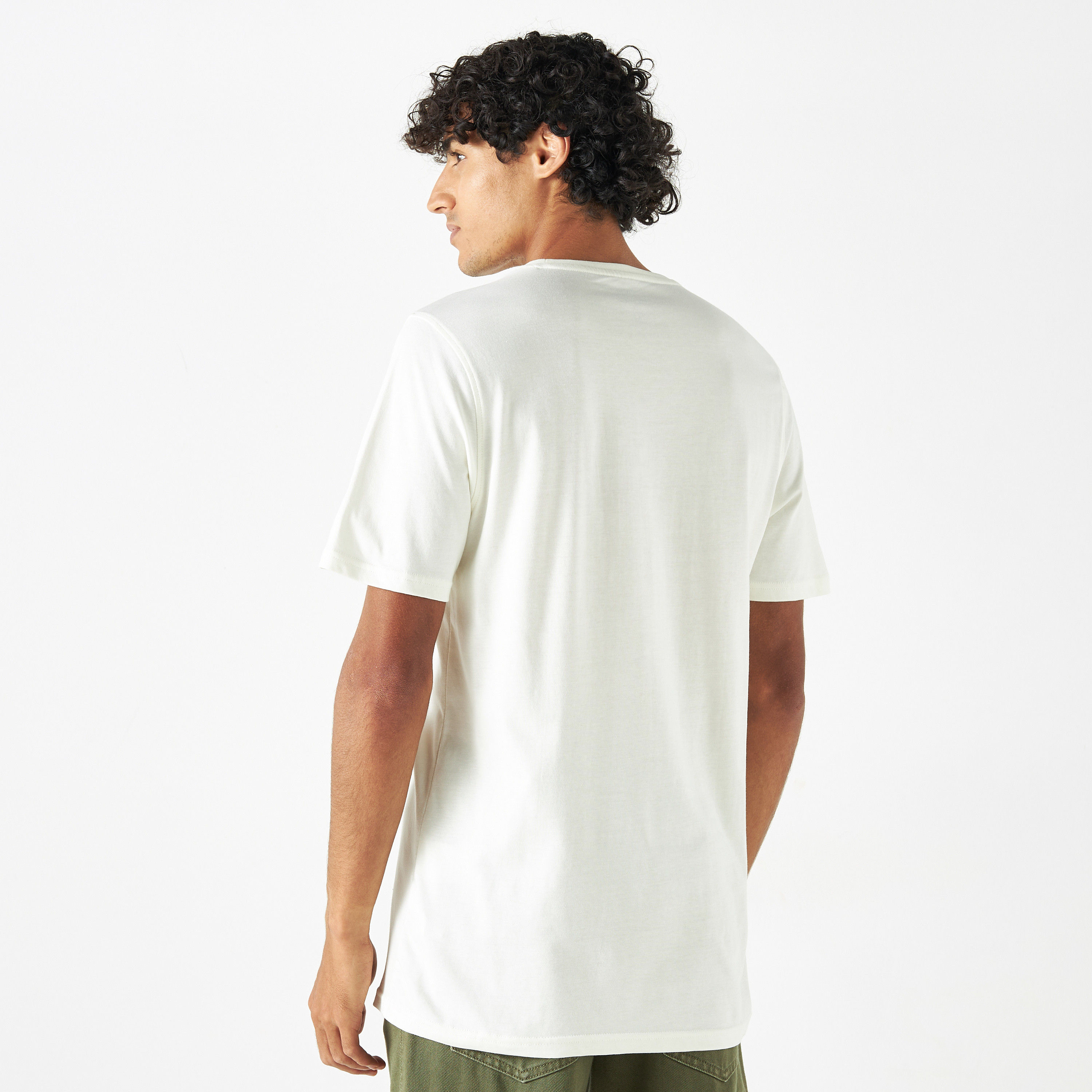 Typography Print Crew Neck T-shirt with Short Sleeves-men-clothing-tshirtsandpolos-tshirts-image-3