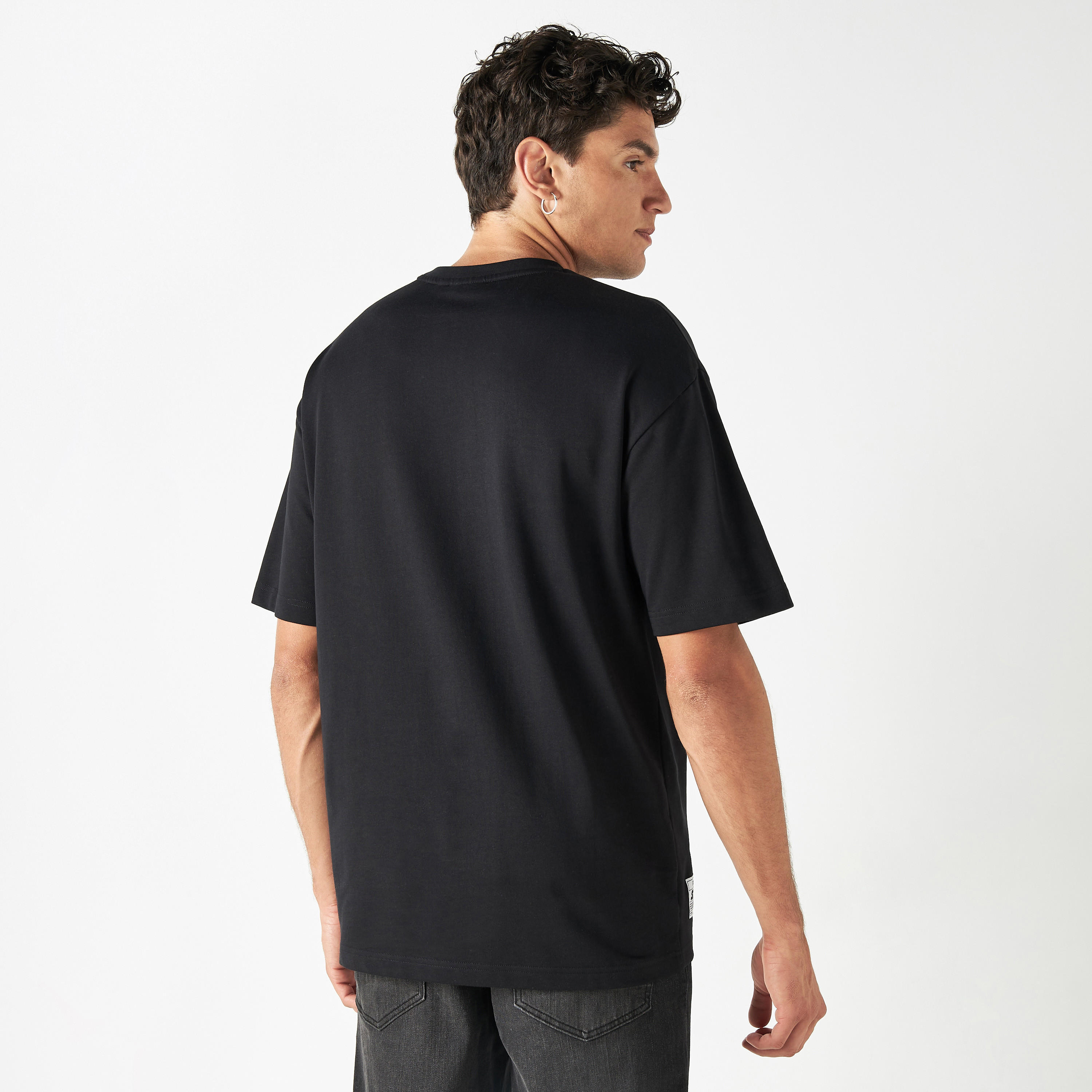 Starter Placement Print T-shirt with Crew Neck and Short Sleeves-men-clothing-tshirtsandpolos-tshirts-image-3