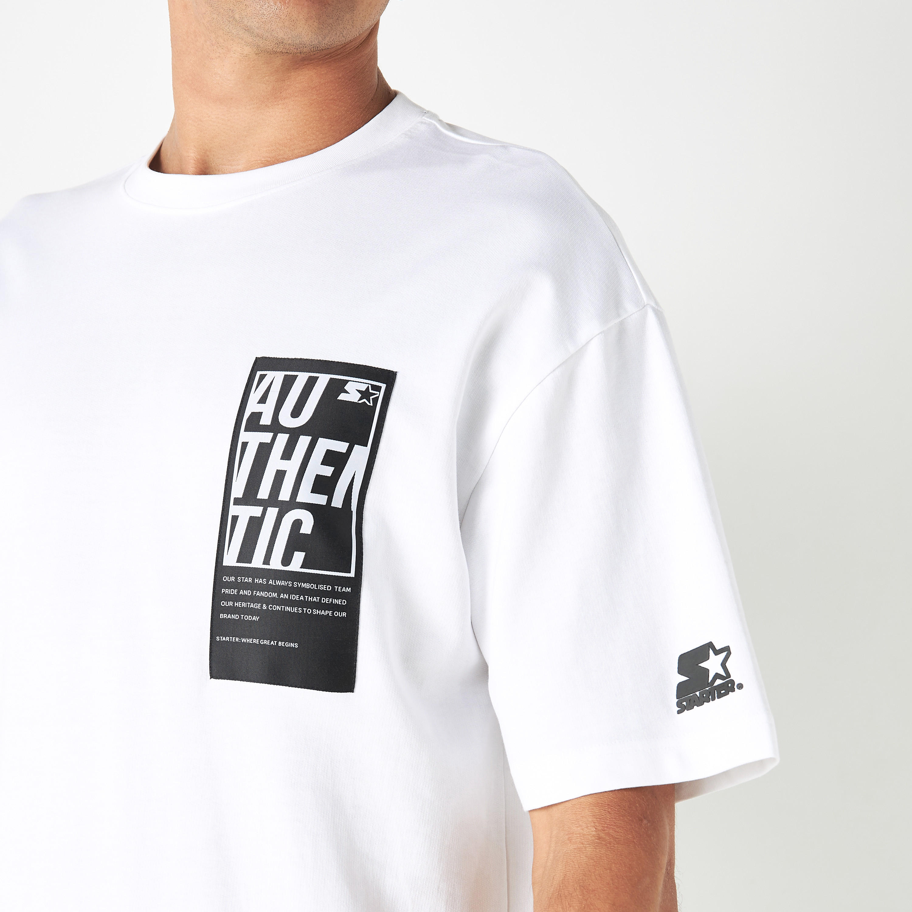 Starter Placement Print T-shirt with Crew Neck and Short Sleeves-men-clothing-tshirtsandpolos-tshirts-image-9