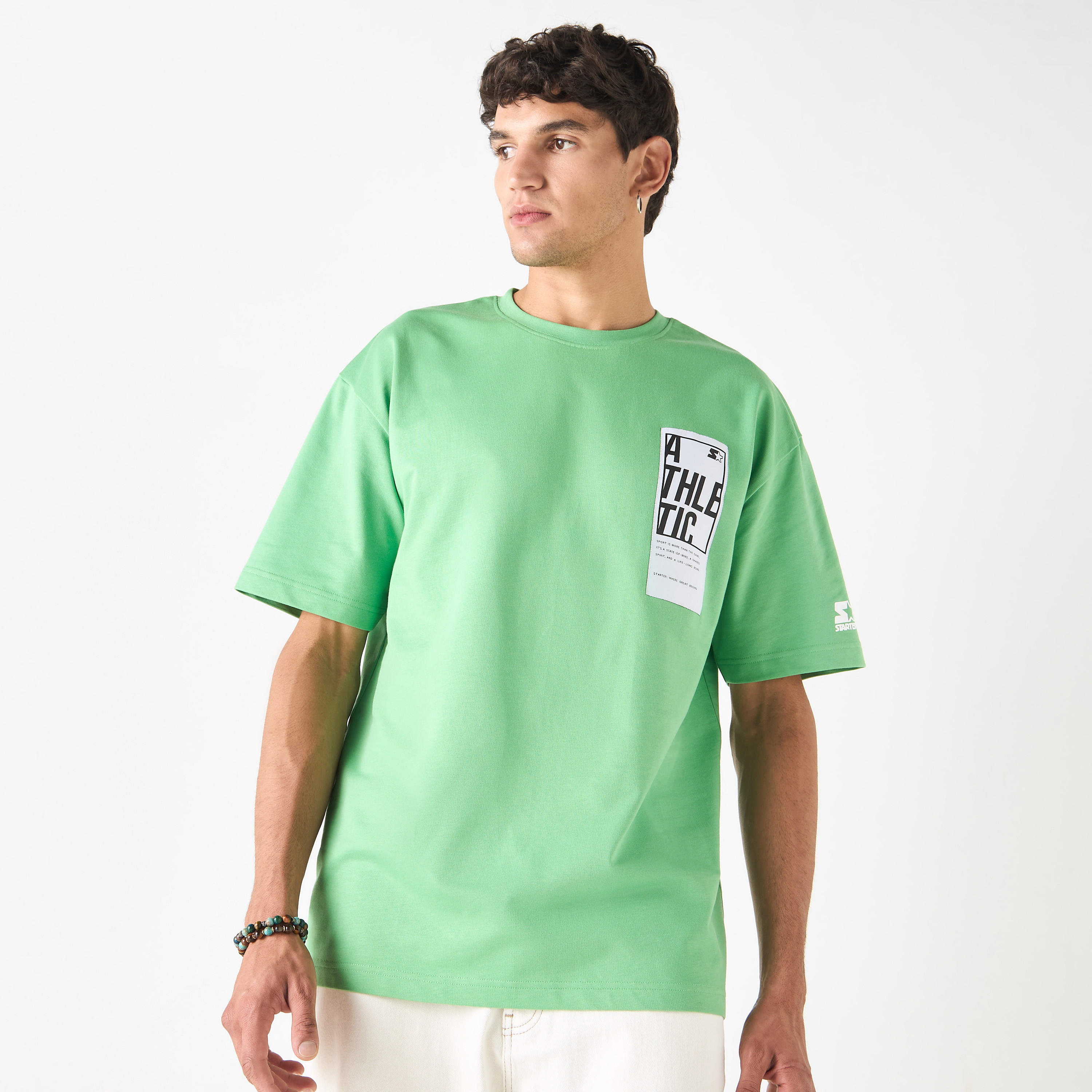 Starter Placement Print T-shirt with Crew Neck and Short Sleeves-men-clothing-tshirtsandpolos-tshirts-image-11
