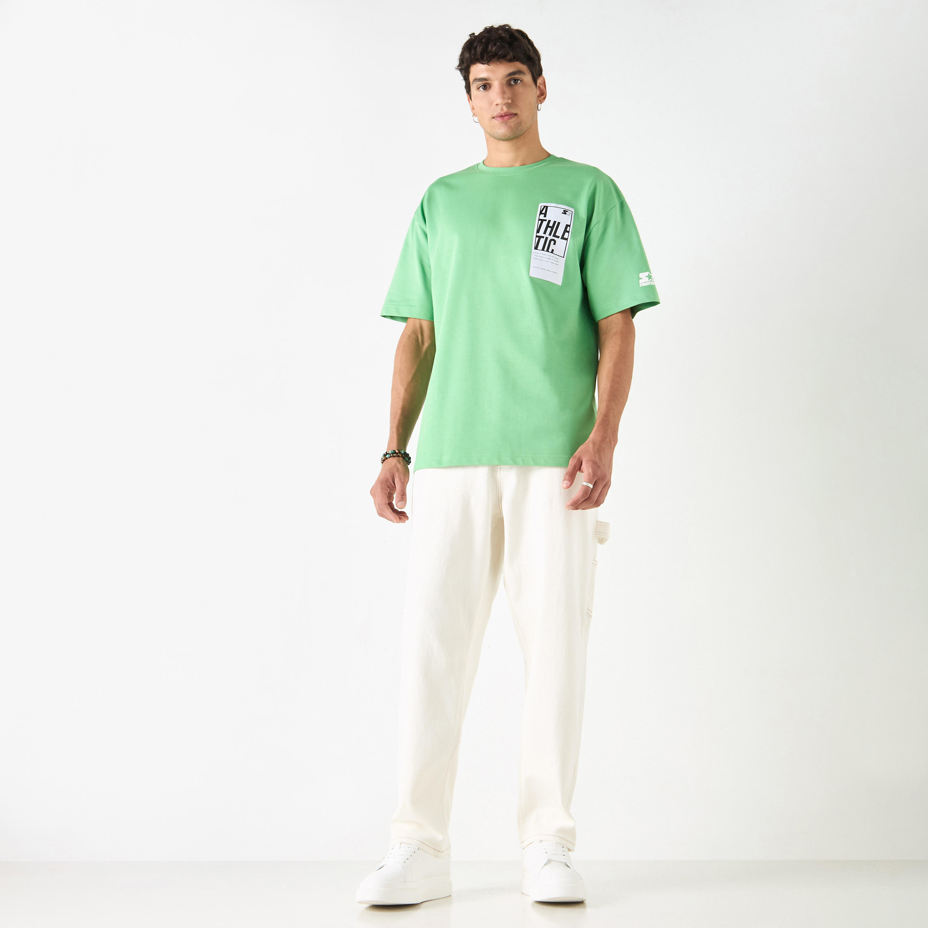 Starter Placement Print T-shirt with Crew Neck and Short Sleeves-men-clothing-tshirtsandpolos-tshirts-image-12