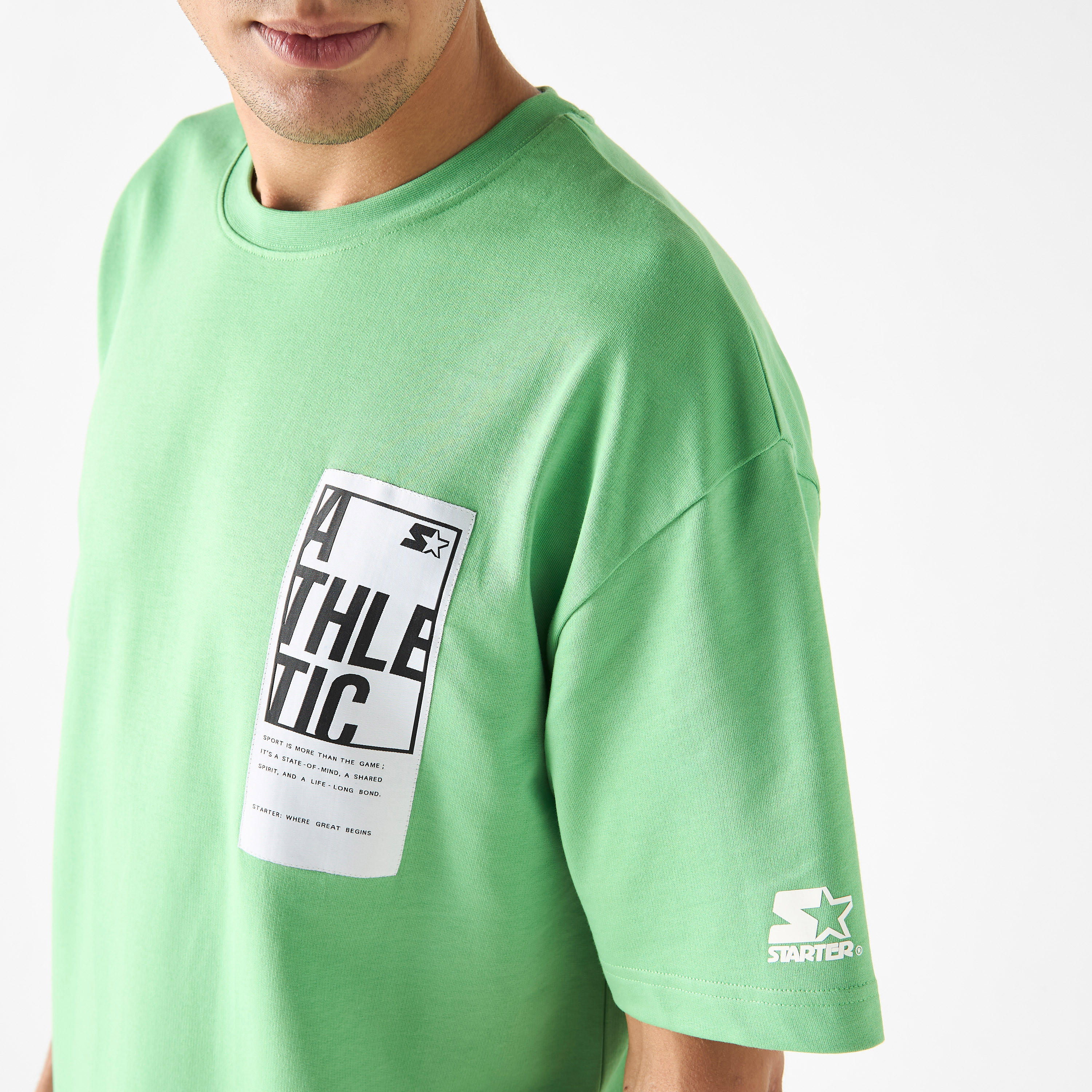 Starter Placement Print T-shirt with Crew Neck and Short Sleeves-men-clothing-tshirtsandpolos-tshirts-image-14