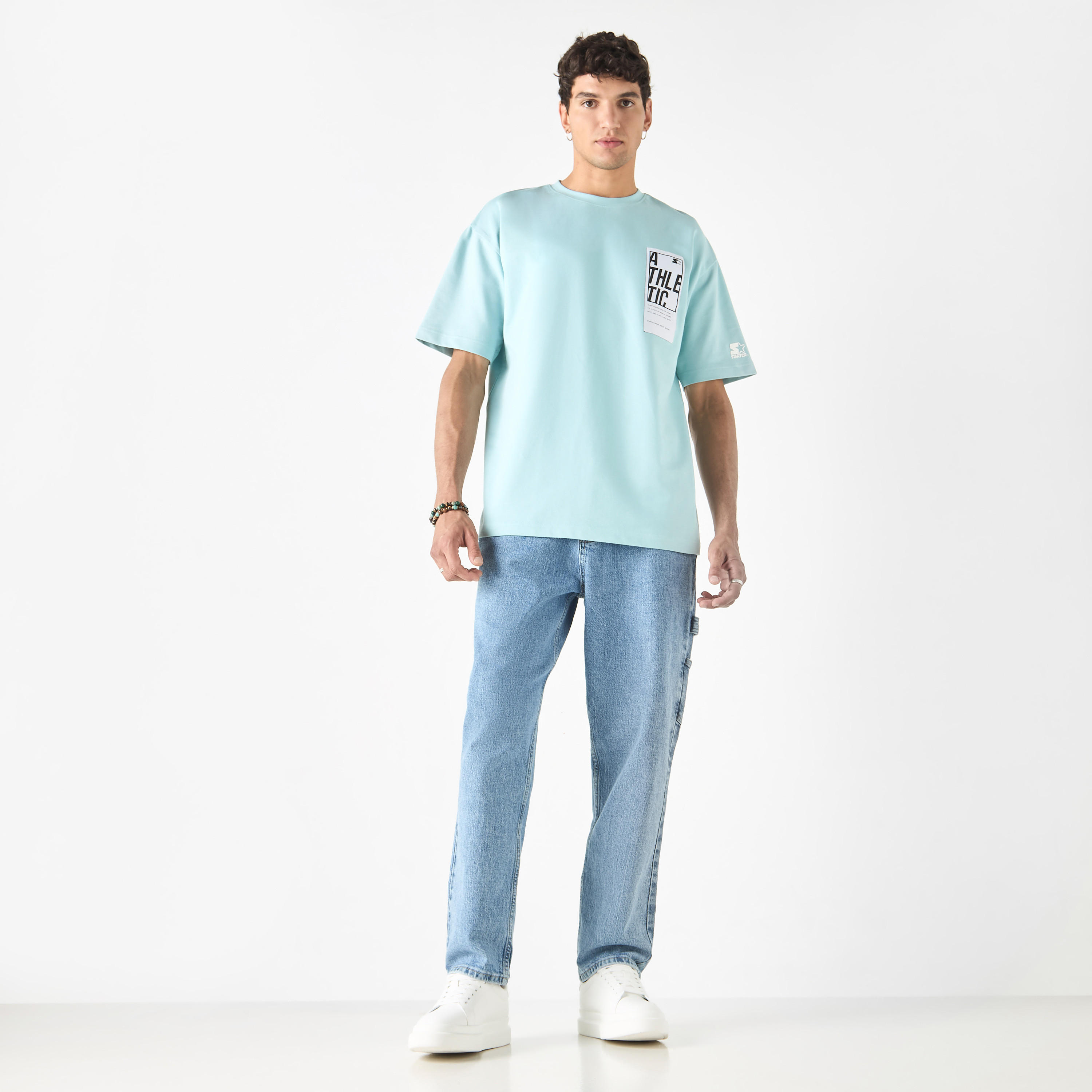 Starter Placement Print T-shirt with Crew Neck and Short Sleeves-men-clothing-tshirtsandpolos-tshirts-image-16