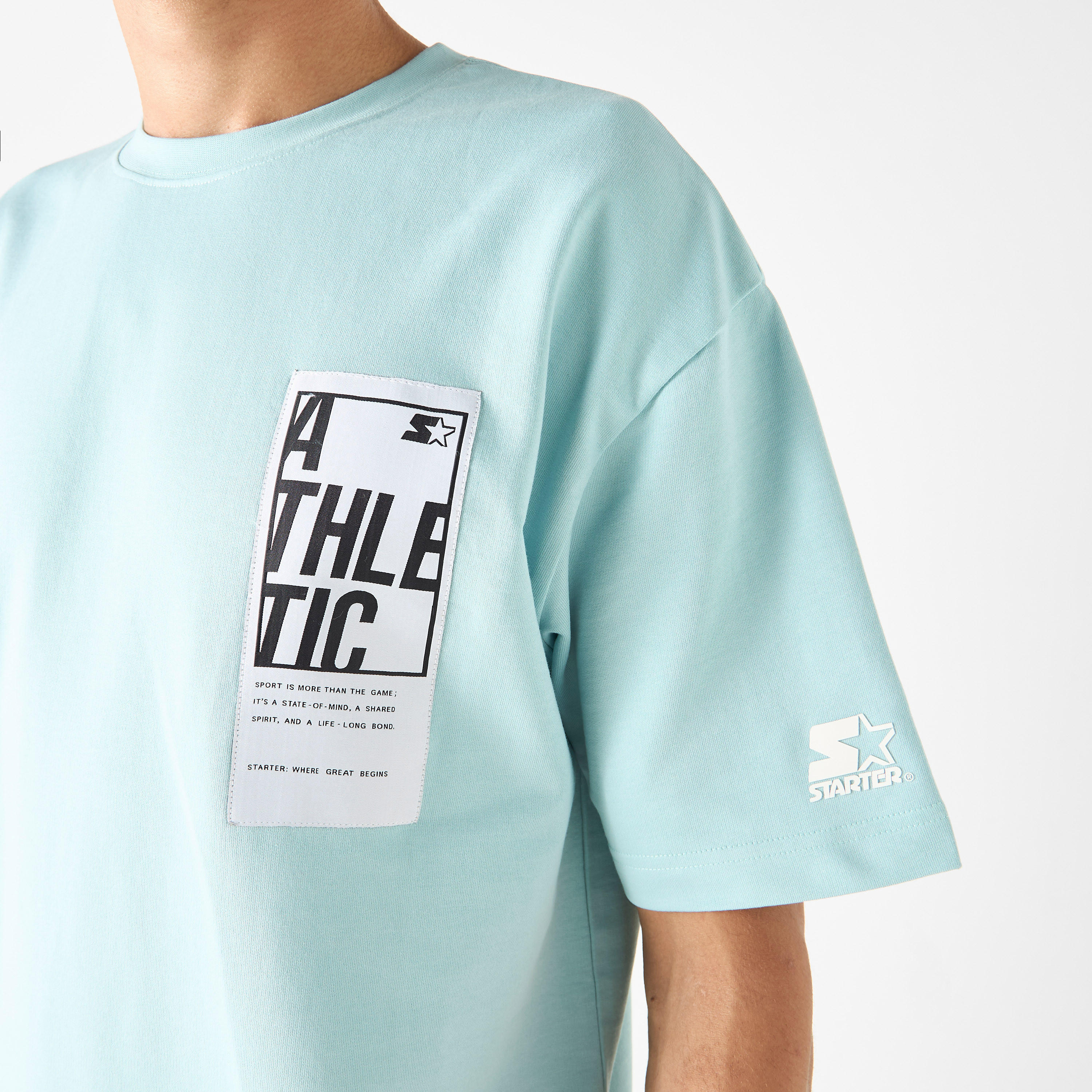 Starter Placement Print T-shirt with Crew Neck and Short Sleeves-men-clothing-tshirtsandpolos-tshirts-image-18