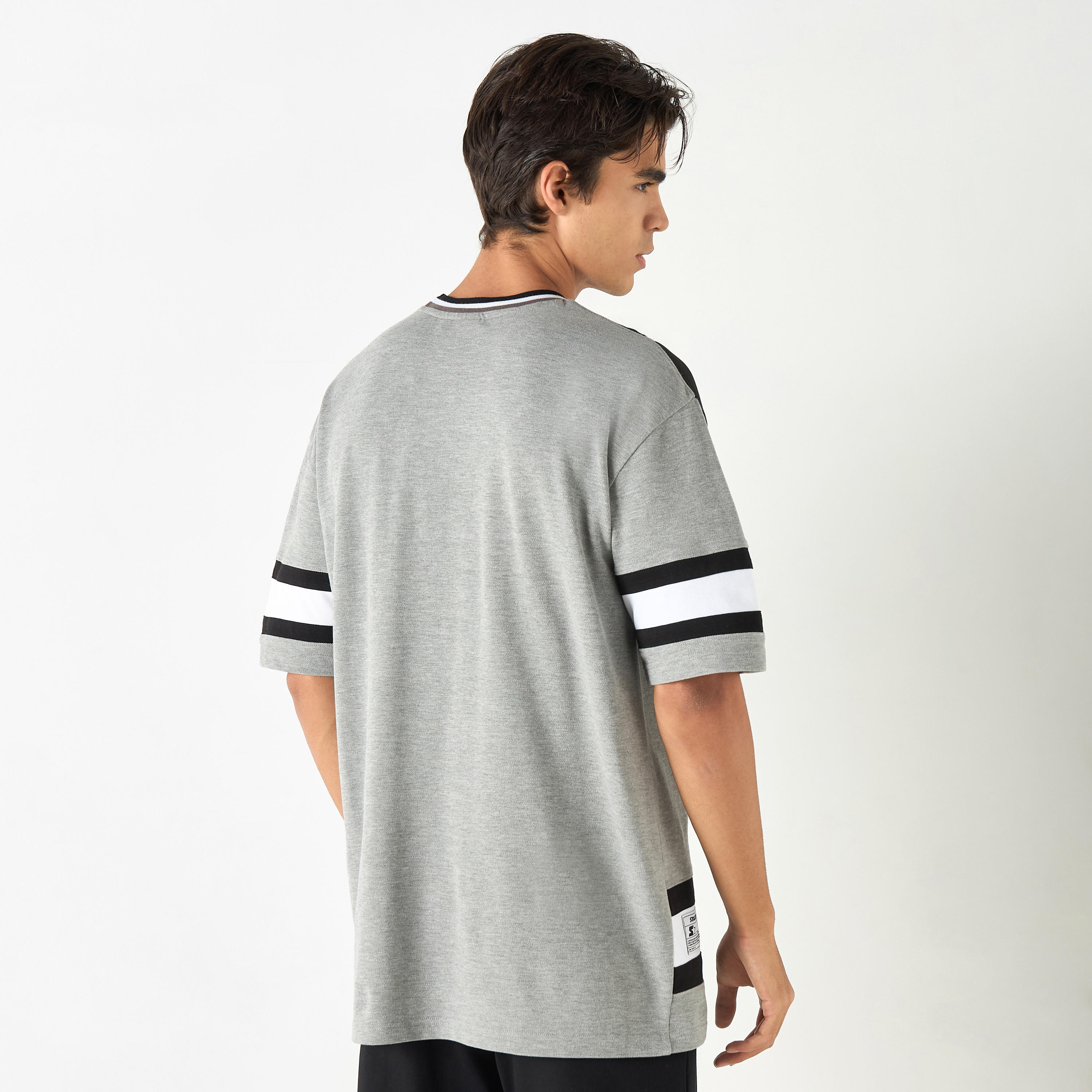 Starter Typographic Print T-shirt with Crew Neck and Short Sleeves-men-clothing-tshirtsandpolos-tshirts-image-3