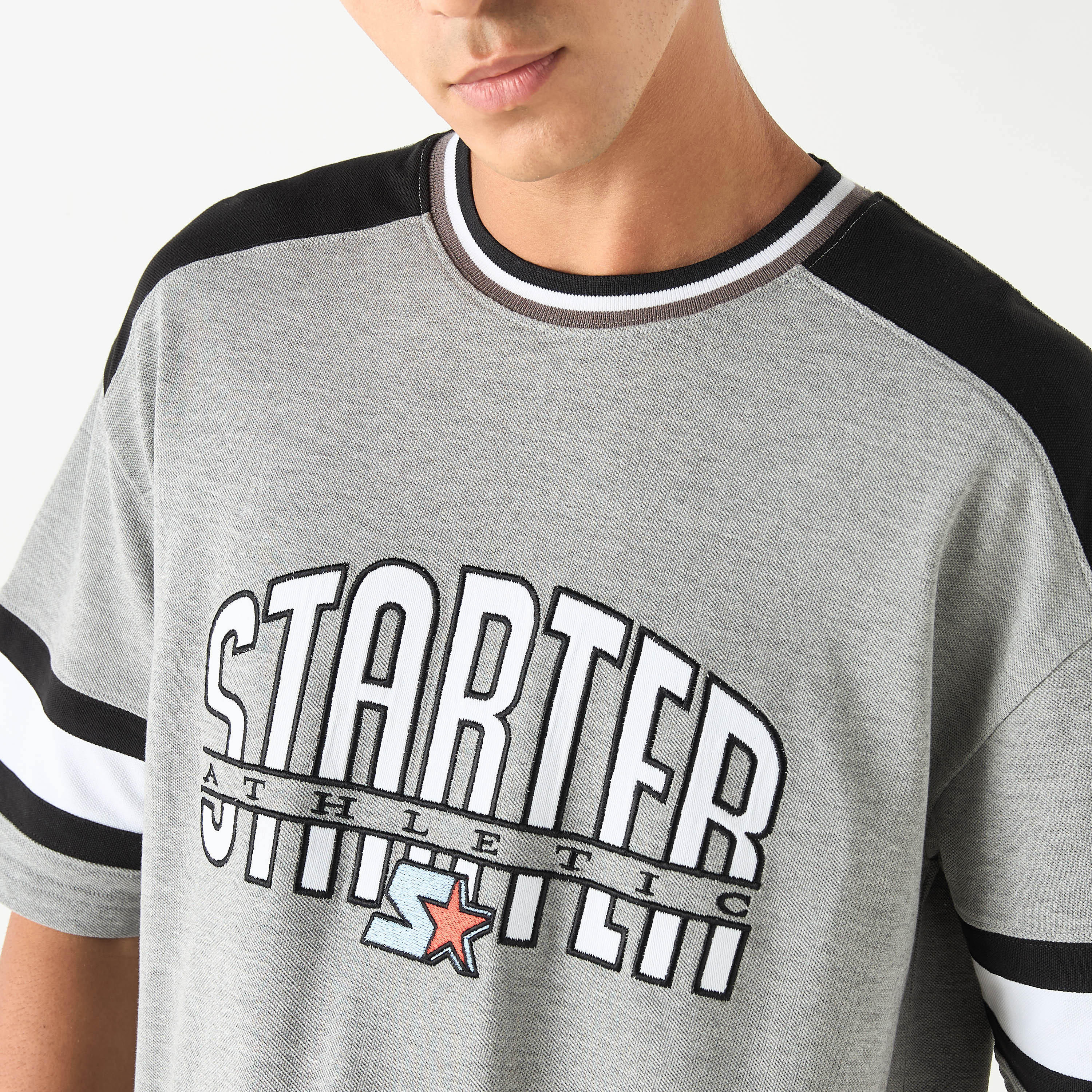Starter Typographic Print T-shirt with Crew Neck and Short Sleeves-men-clothing-tshirtsandpolos-tshirts-image-4