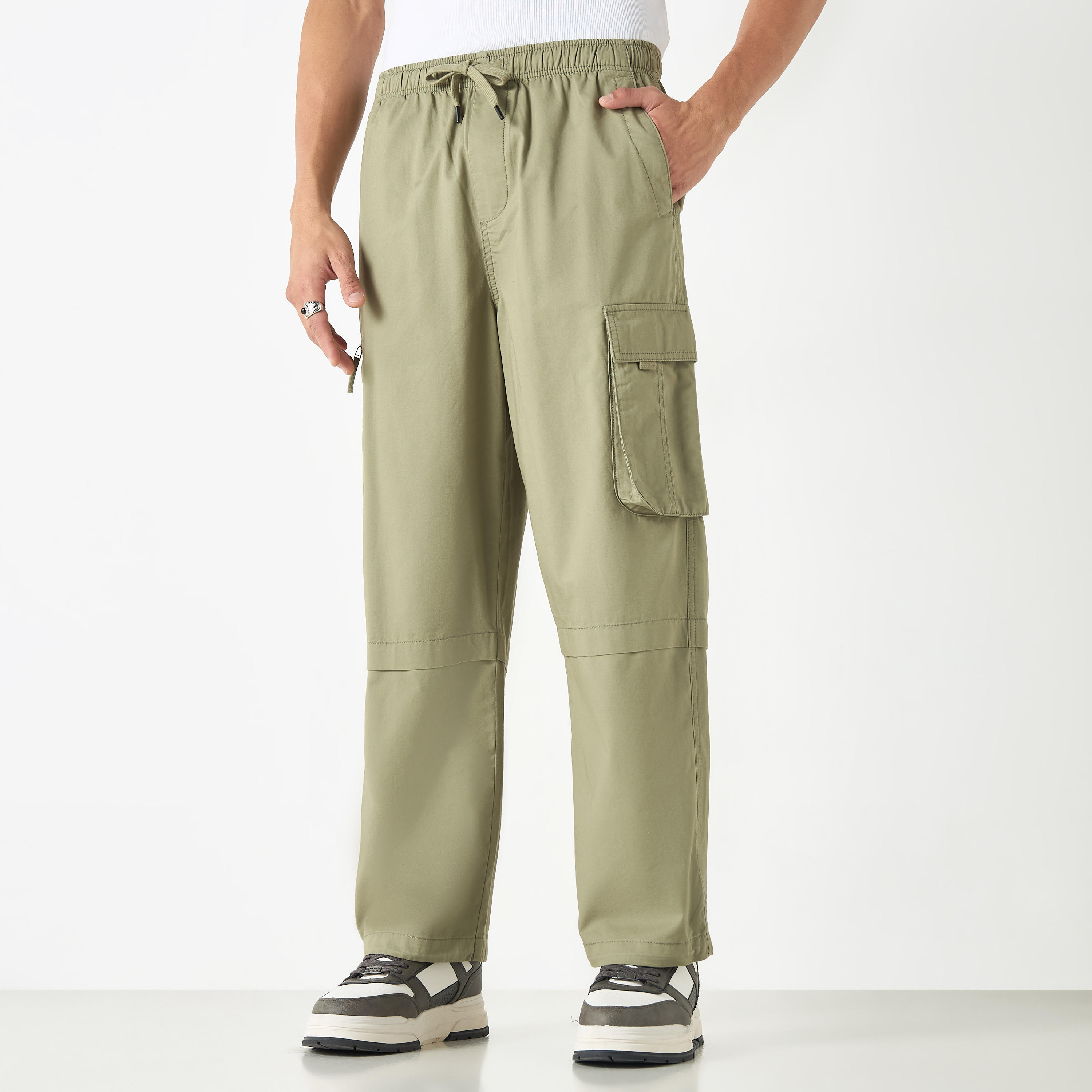 Wide Leg Fit Joggers with Pockets-men-clothing-bottoms-joggers-image-1
