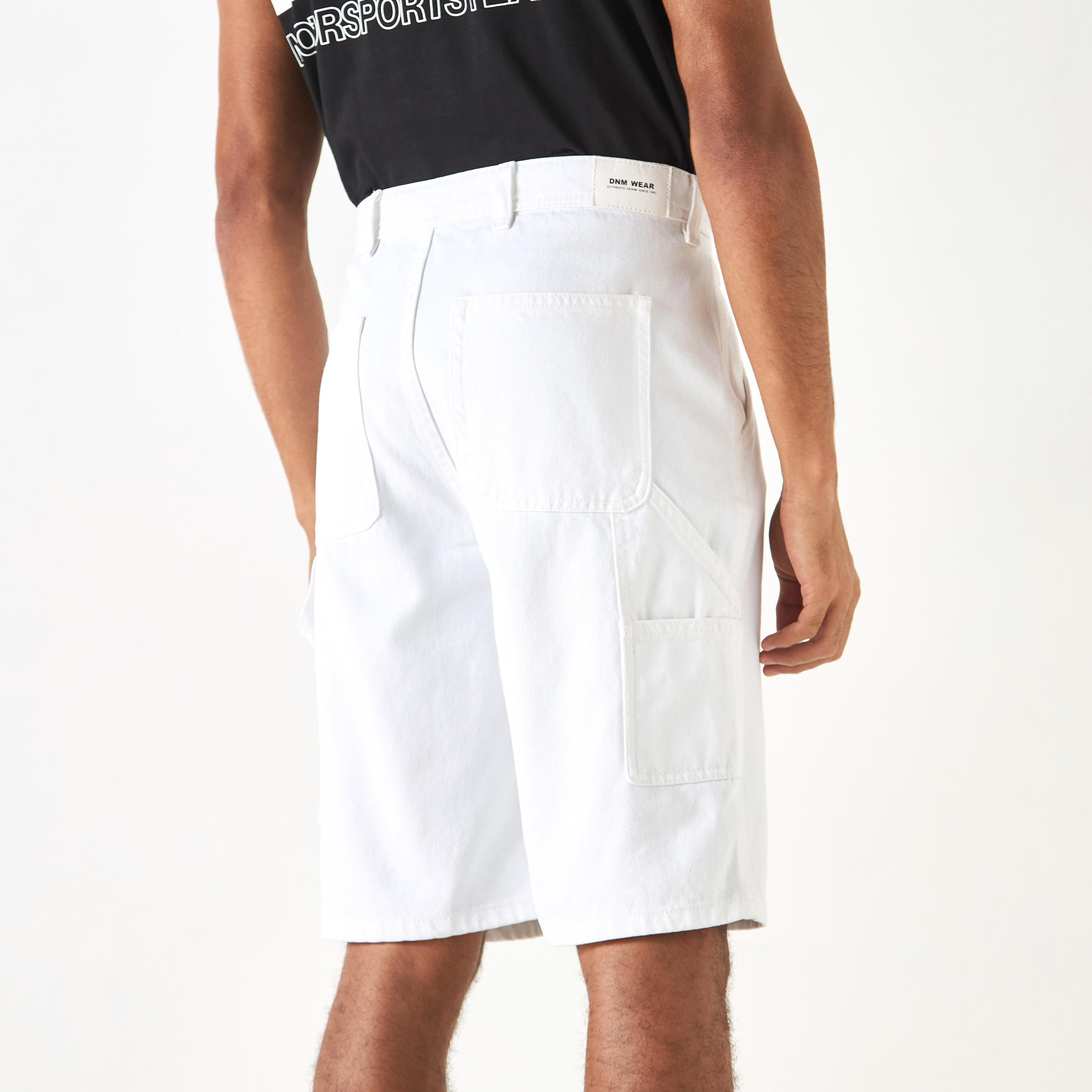 Regular Fit Denim Shorts with Pockets-men-clothing-bottoms-shorts-image-3