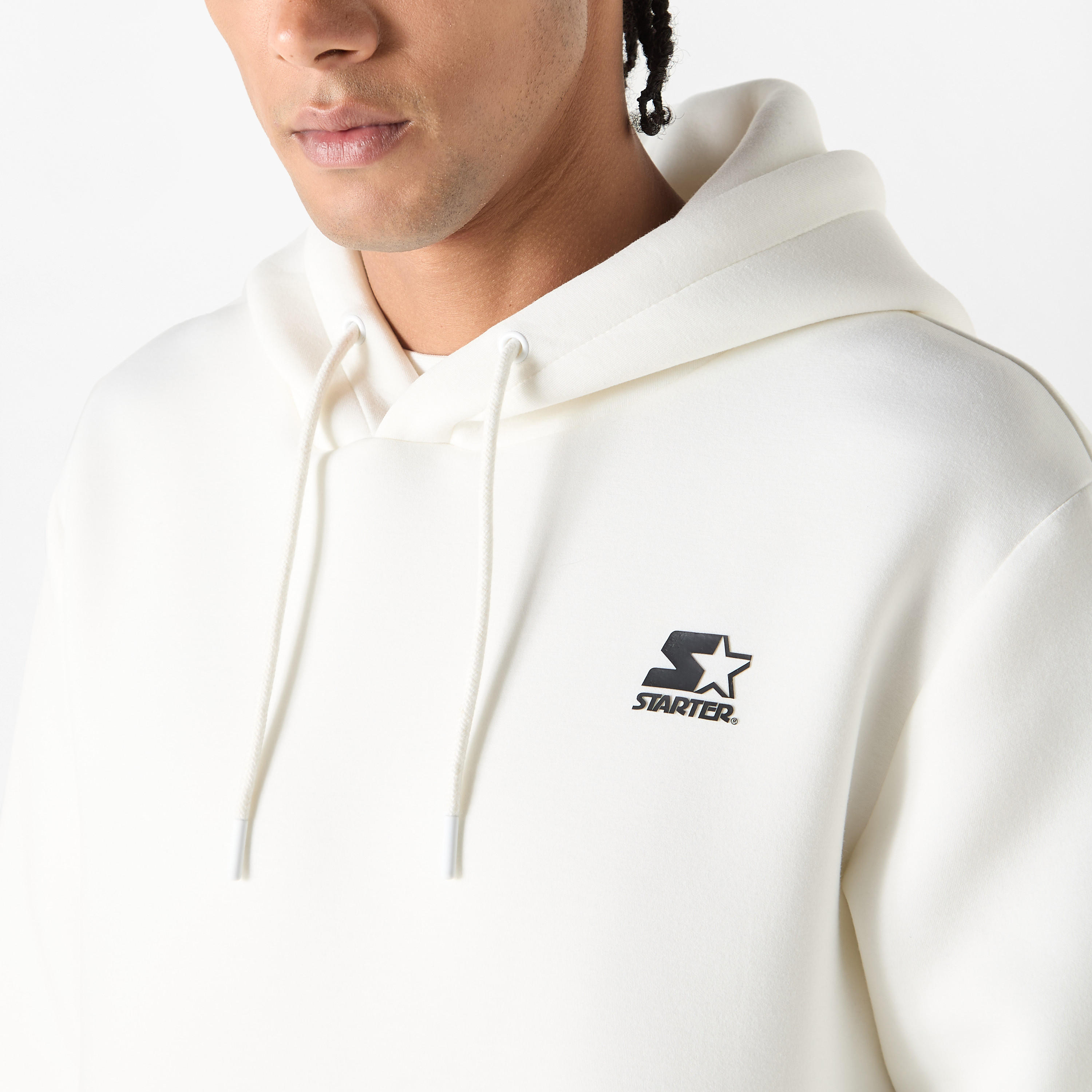 Starter Logo Detail Hooded Sweatshirt with Long Sleeves-men-winterwear-hoodiesandsweatshirts-image-4