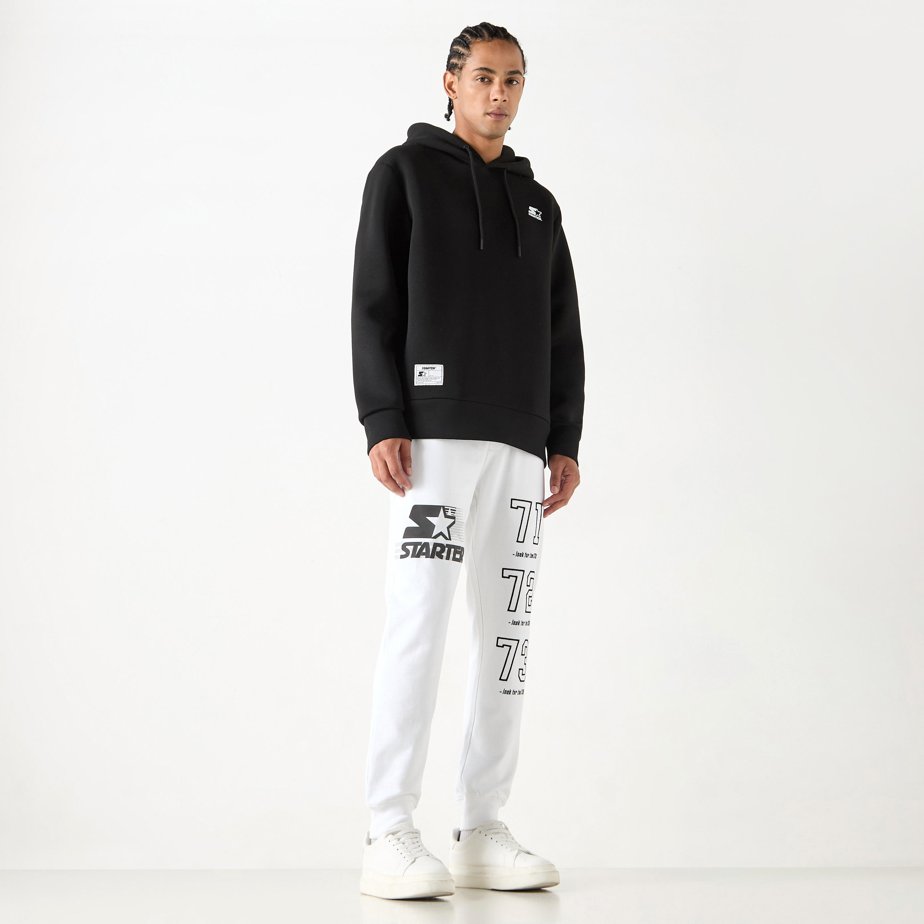 Starter Logo Detail Hooded Sweatshirt with Long Sleeves-men-winterwear-hoodiesandsweatshirts-image-6