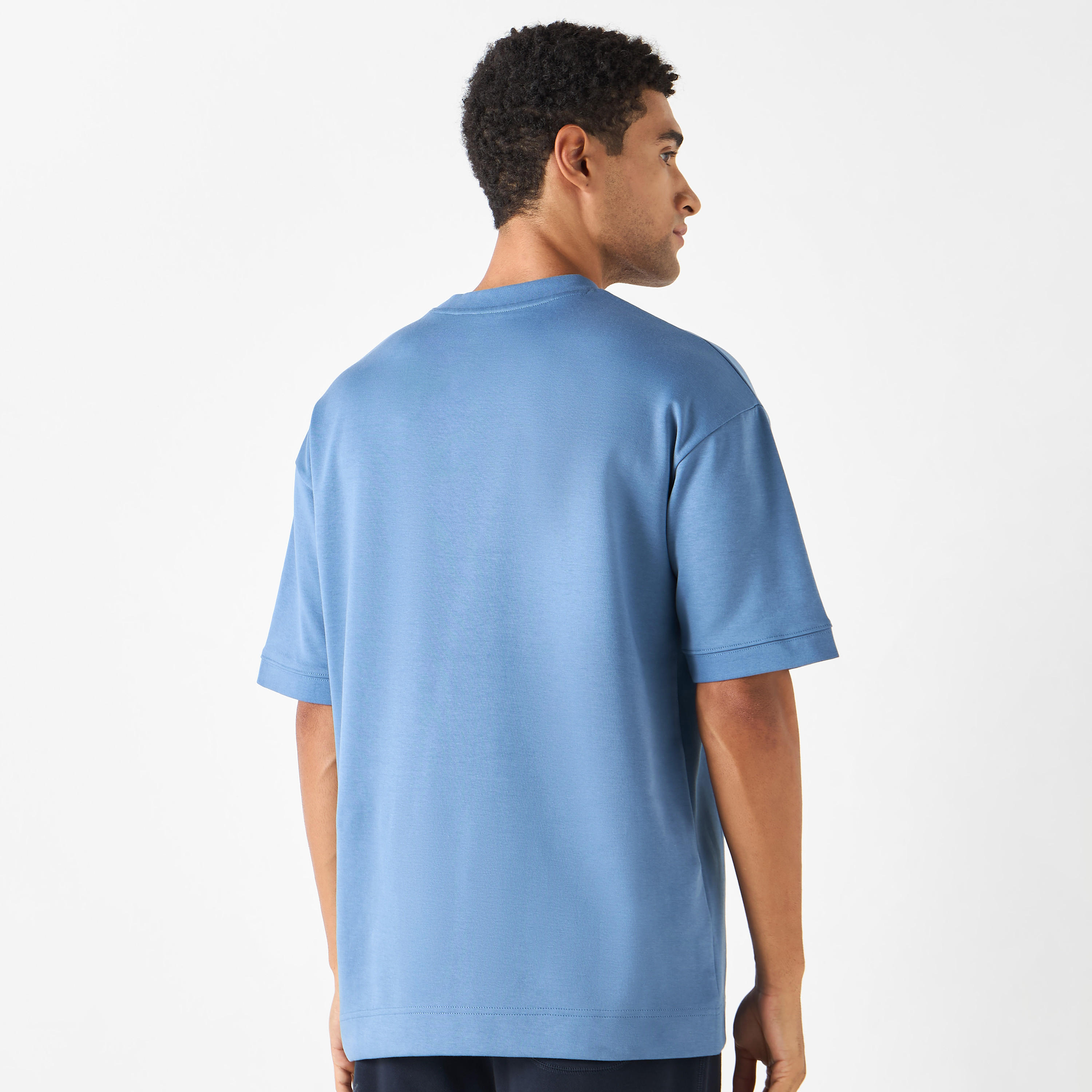Relaxed Fit Crew Neck T-shirt with Short Sleeves-men-clothing-tshirtsandpolos-tshirts-image-3