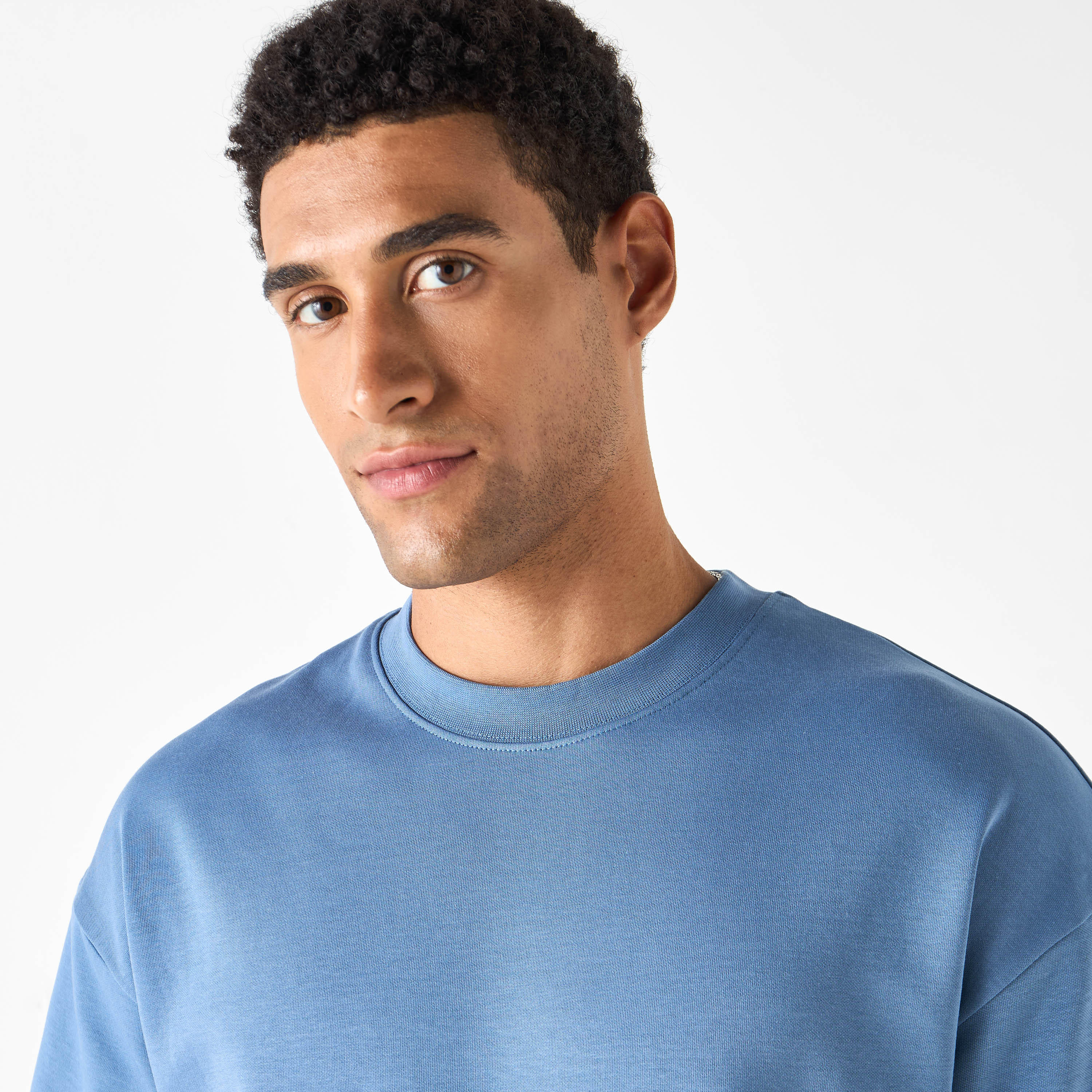 Relaxed Fit Crew Neck T-shirt with Short Sleeves-men-clothing-tshirtsandpolos-tshirts-image-4