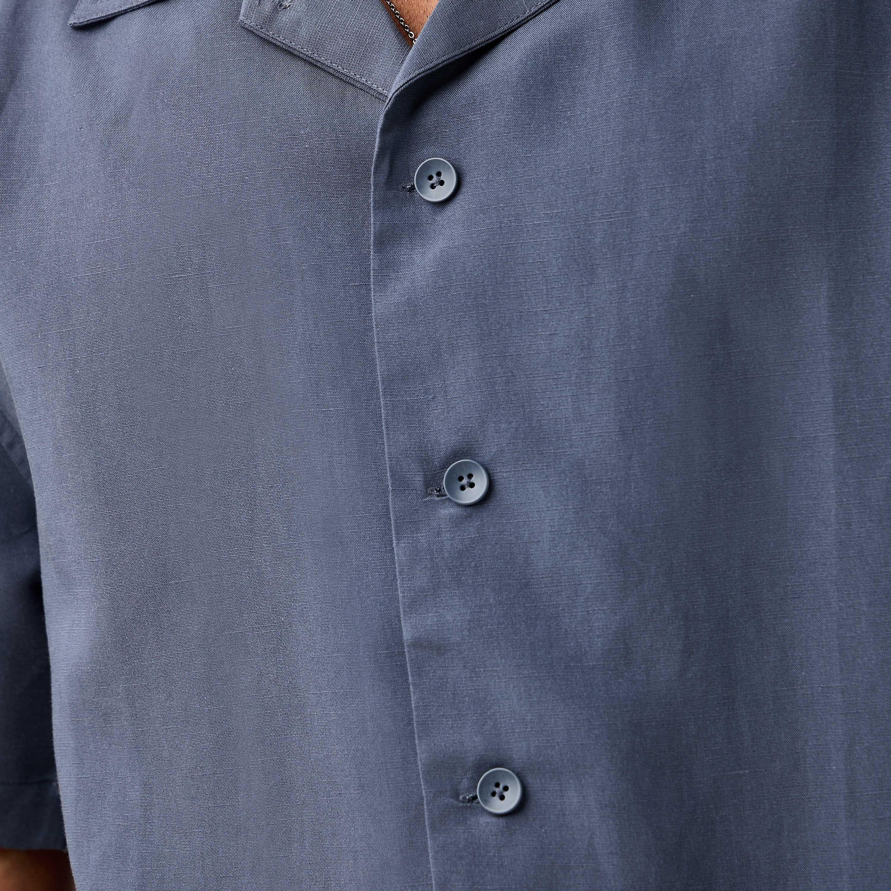 Relaxed Fit Collared Lyocell Shirt-men-clothing-shirts-image-5