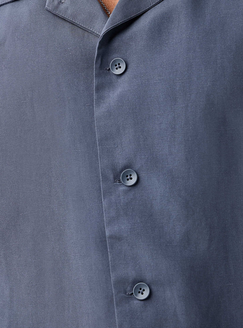 Relaxed Fit Collared Lyocell Shirt-men-clothing-shirts-image-5