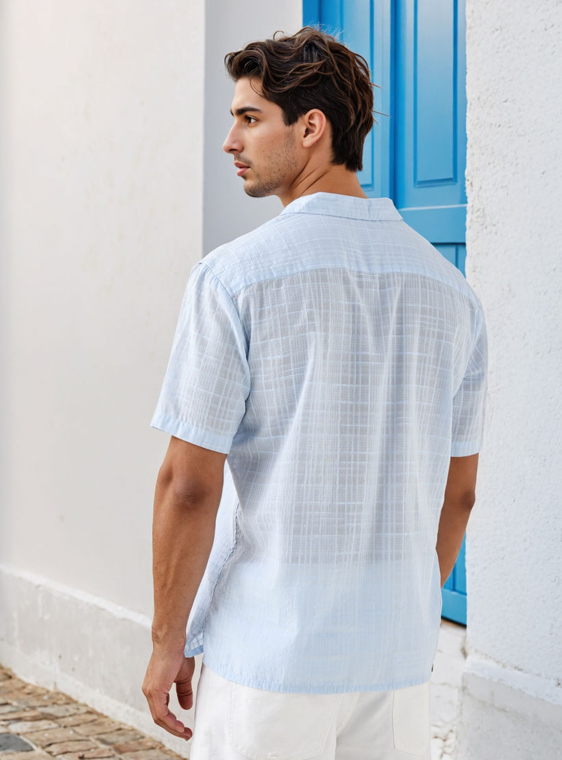 Textured Collared Shirt-men-clothing-shirts-image-3