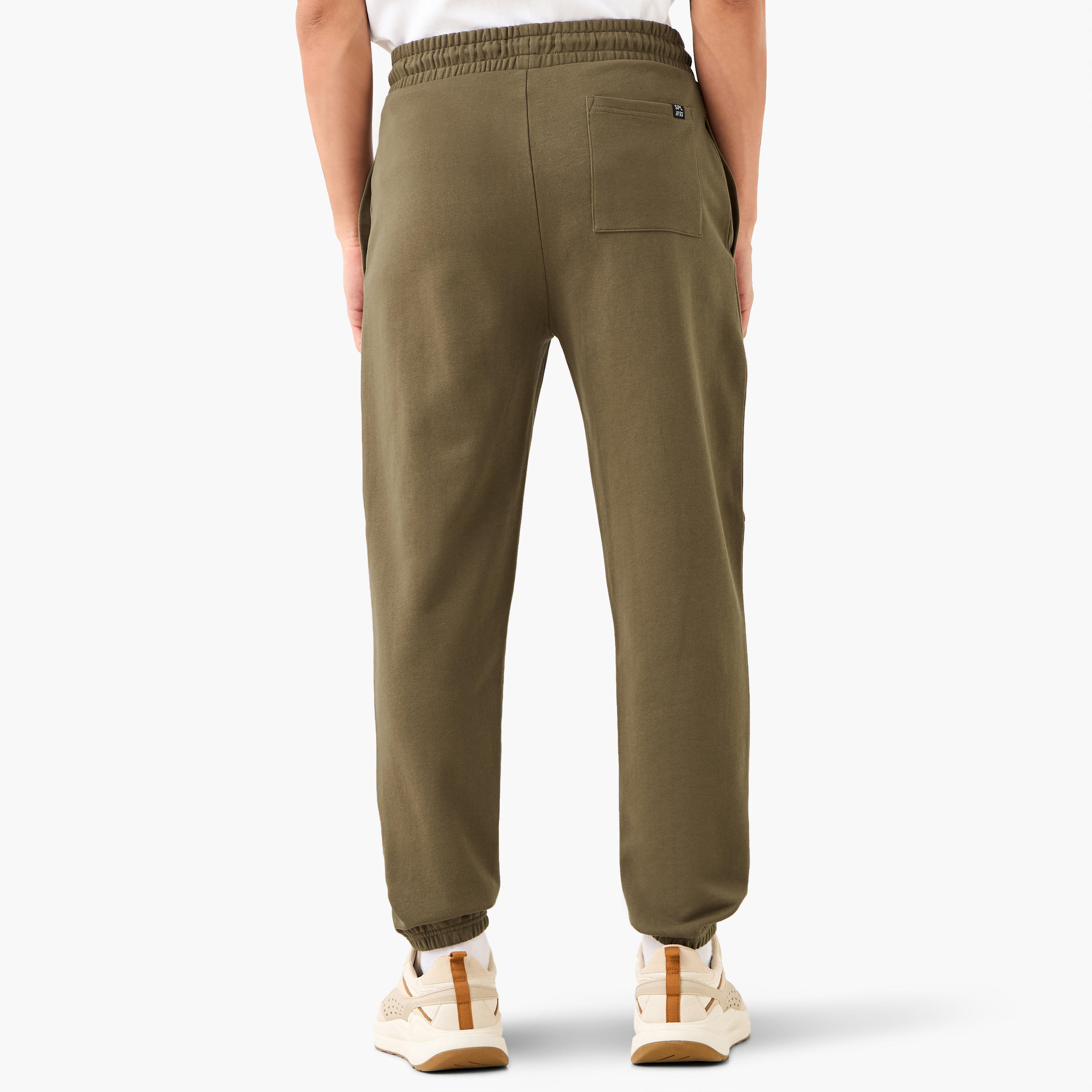 Panelled Flexi Waist Joggers with Pockets-men-clothing-bottoms-joggers-image-3