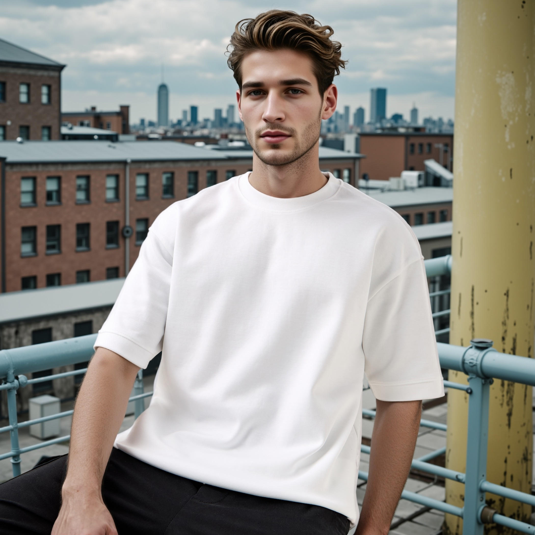 Regular Fit Crew Neck T-shirt with Short Sleeves-men-clothing-tshirtsandpolos-tshirts-image-1