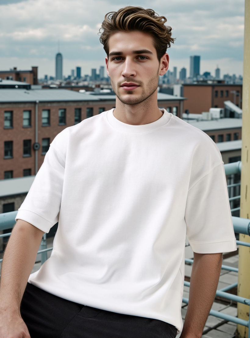 تيشيرت بقصّة عادية وياقة ضيقة وأكمام قصيرة وطبعات-men-clothing-tshirtsandpolos-tshirts-image-1