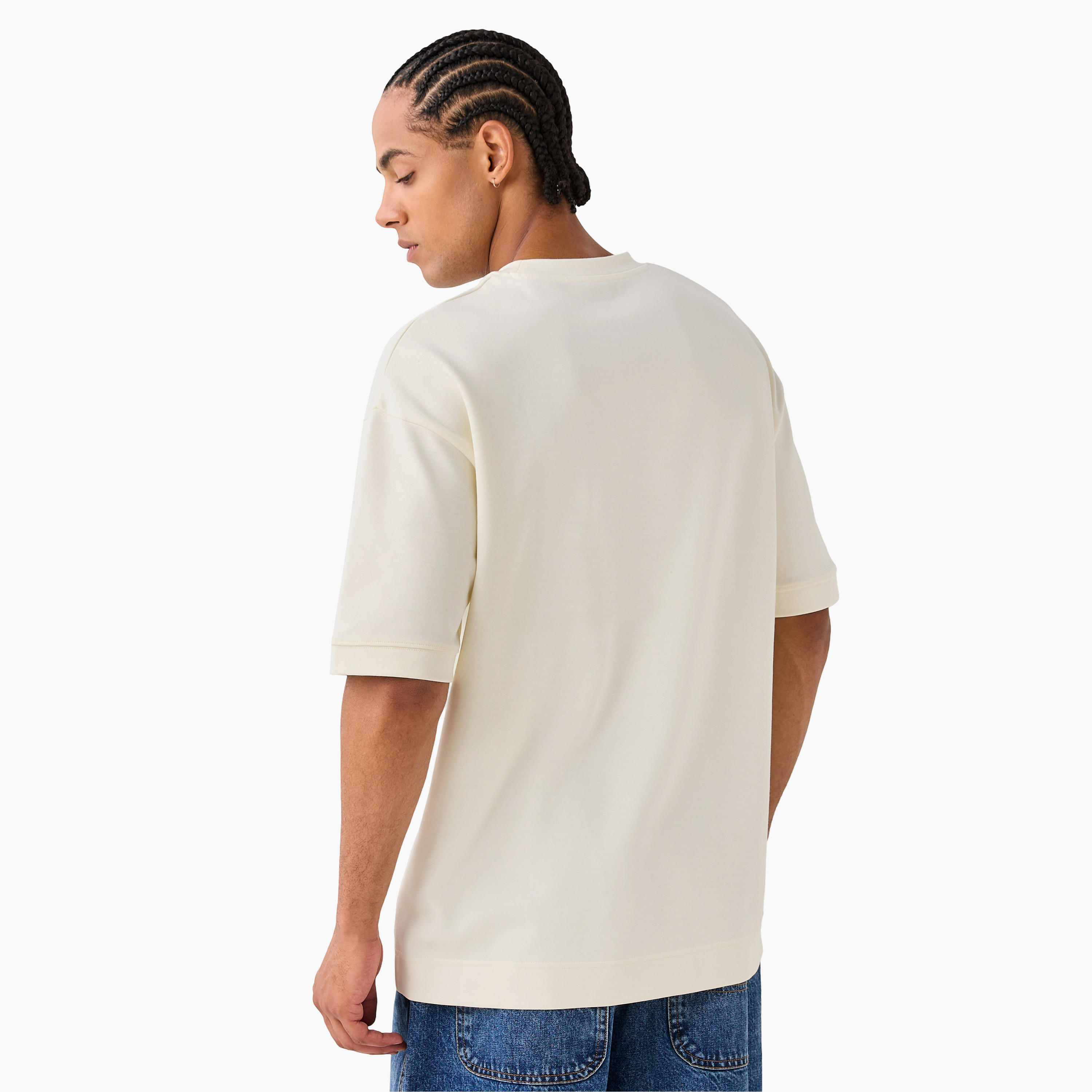 Regular Fit Crew Neck T-shirt with Short Sleeves-men-clothing-tshirtsandpolos-tshirts-image-3