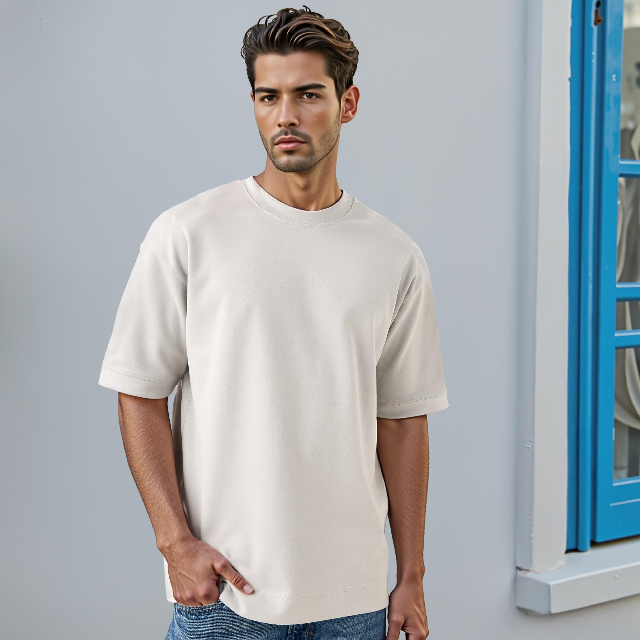 Regular Fit Crew Neck T-shirt with Short Sleeves-men-clothing-tshirtsandpolos-tshirts-image-1