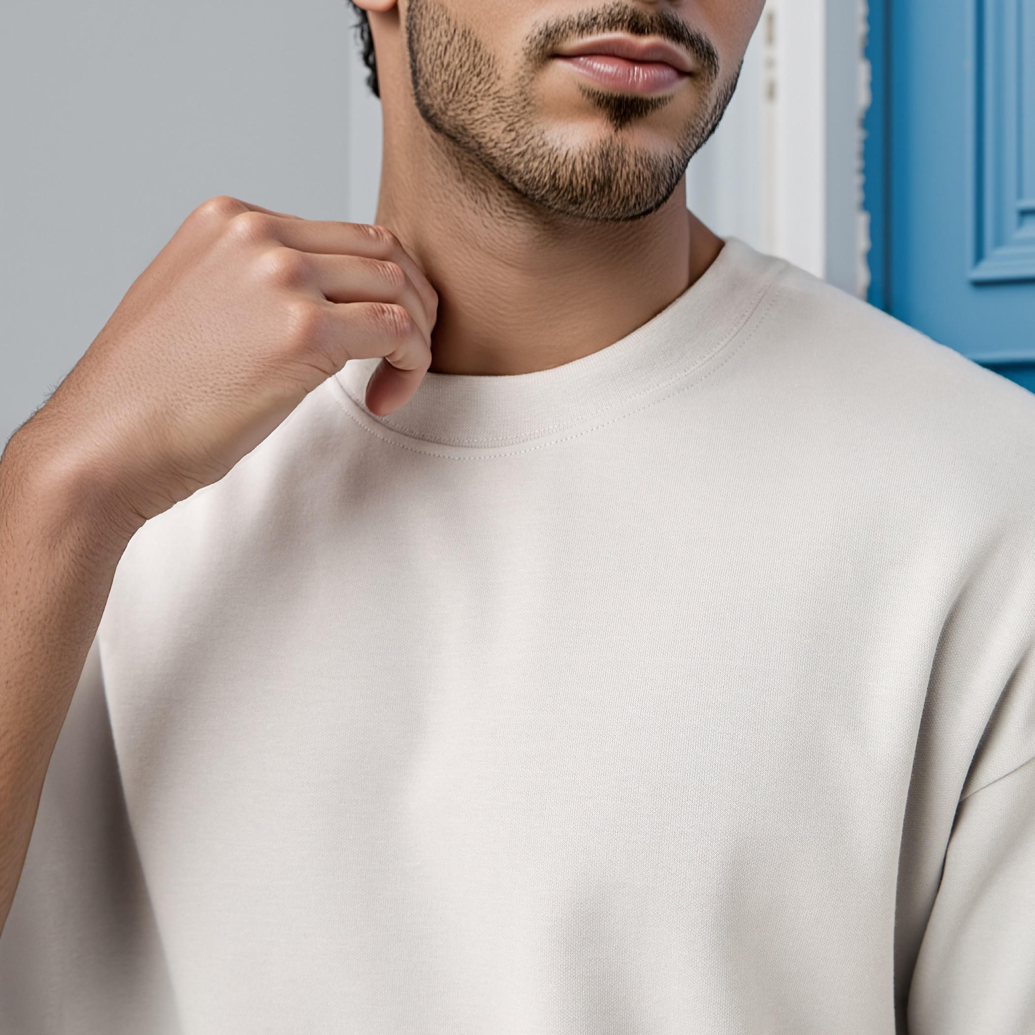 Regular Fit Crew Neck T-shirt with Short Sleeves-men-clothing-tshirtsandpolos-tshirts-image-4