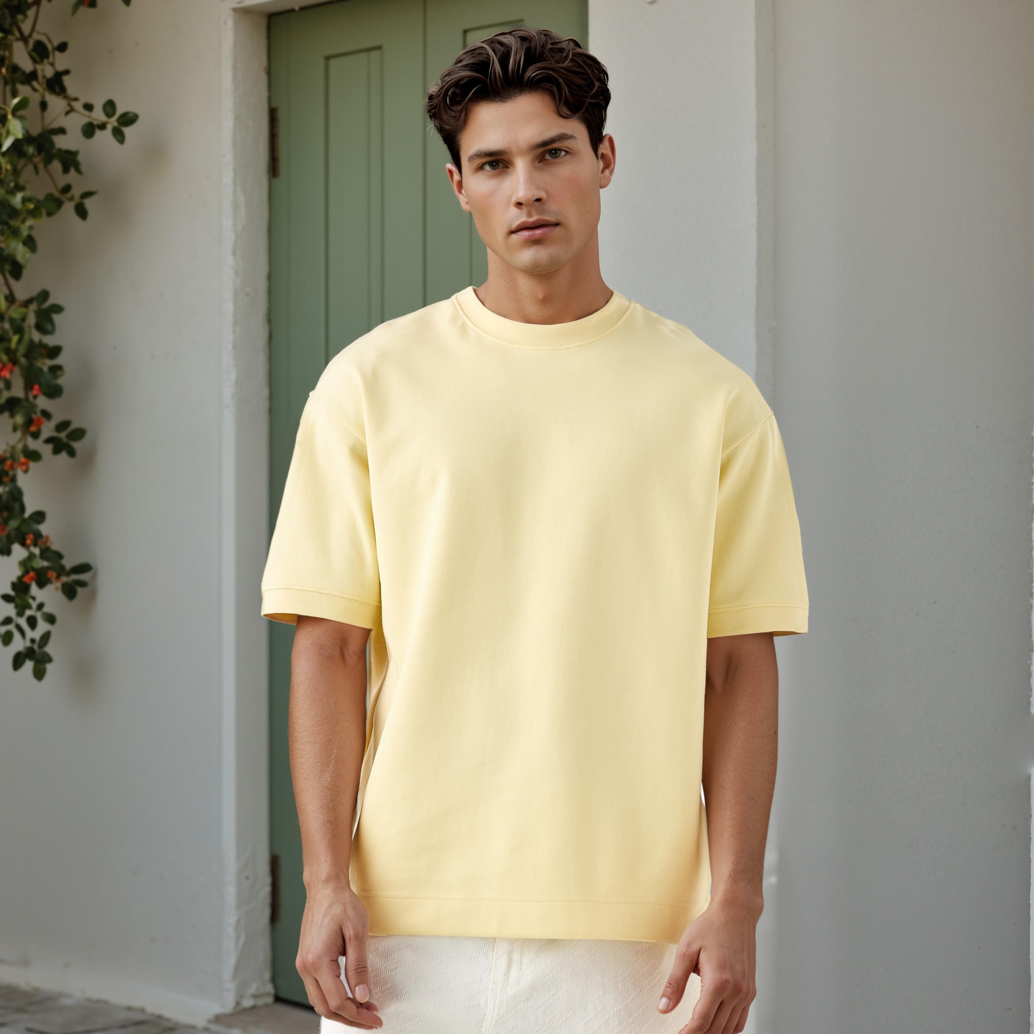Regular Fit Crew Neck T-shirt with Short Sleeves-men-clothing-tshirtsandpolos-tshirts-image-1