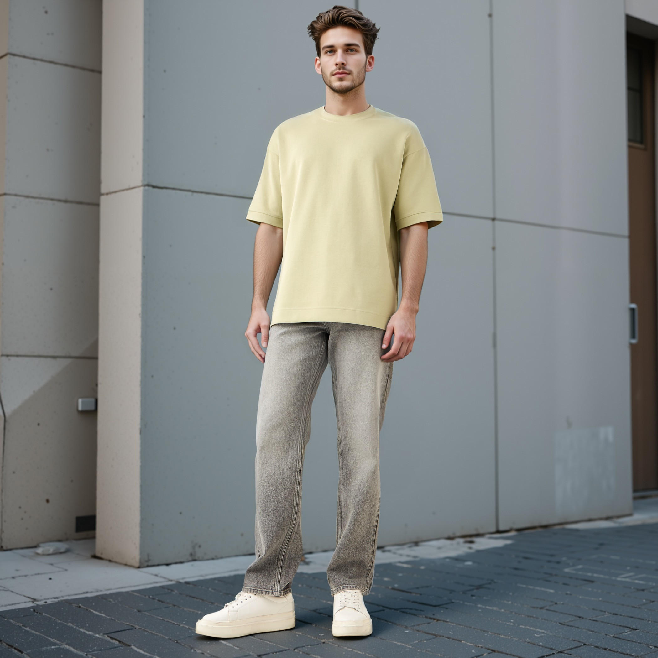 Regular Fit Crew Neck T-shirt with Short Sleeves-men-clothing-tshirtsandpolos-tshirts-image-2