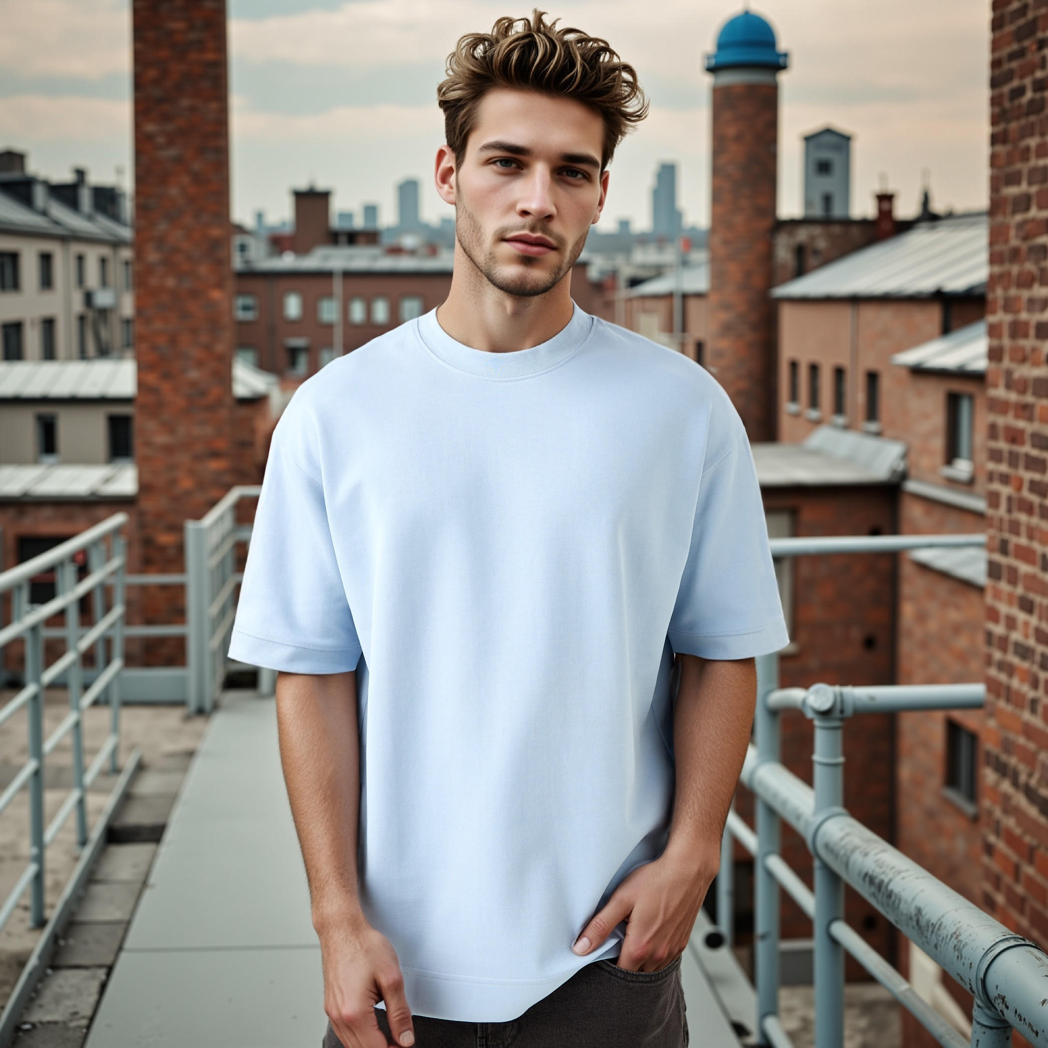Regular Fit Crew Neck T-shirt with Short Sleeves-men-clothing-tshirtsandpolos-tshirts-image-1