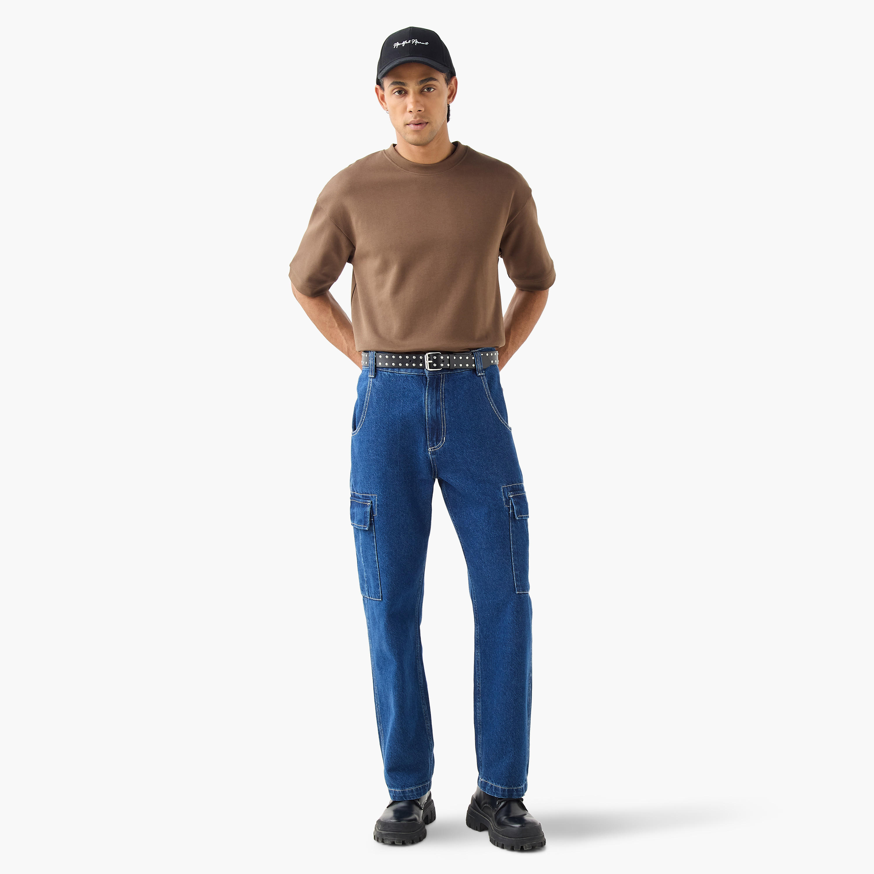 Regular Fit Crew Neck T-shirt with Short Sleeves-men-clothing-tshirtsandpolos-tshirts-image-2