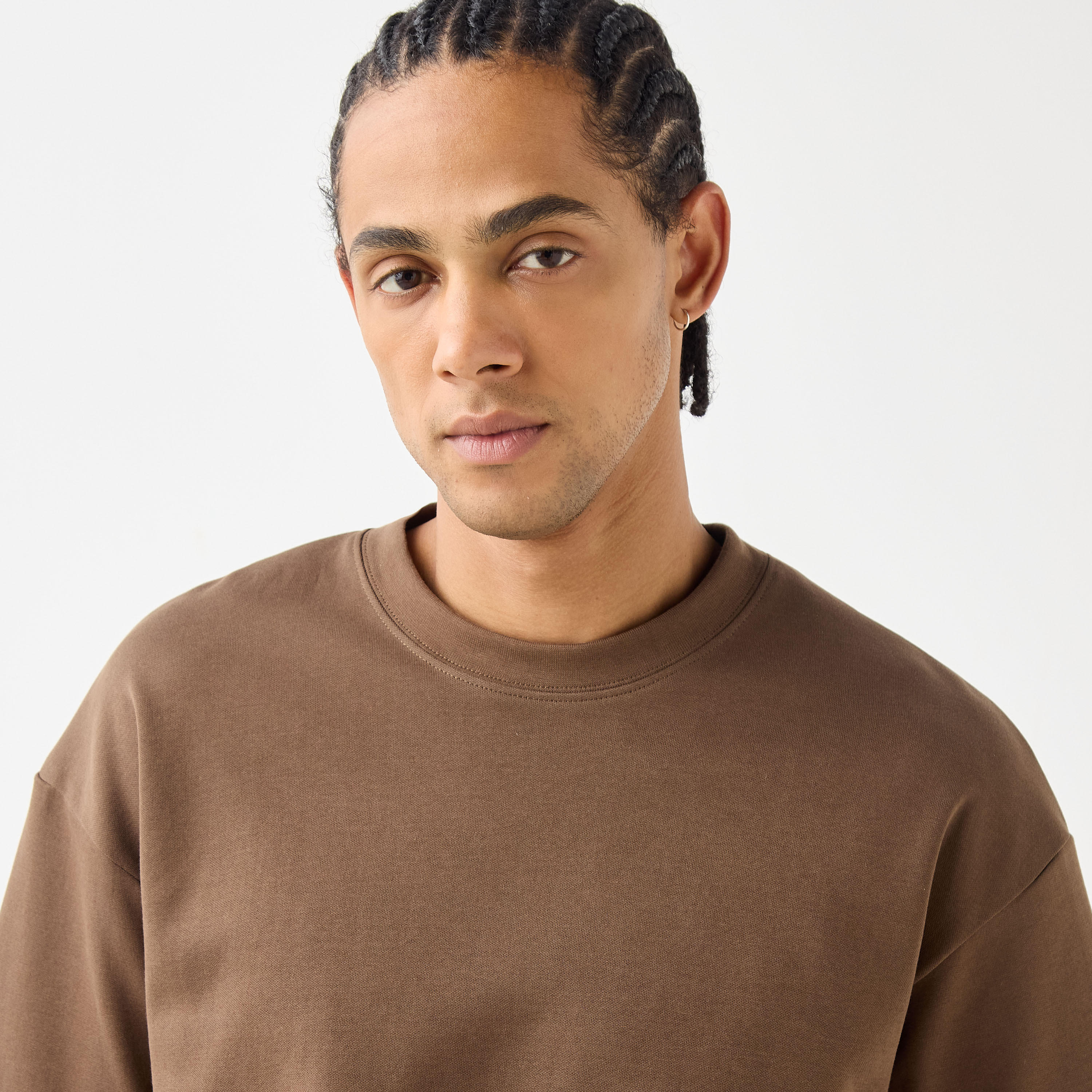Regular Fit Crew Neck T-shirt with Short Sleeves-men-clothing-tshirtsandpolos-tshirts-image-4