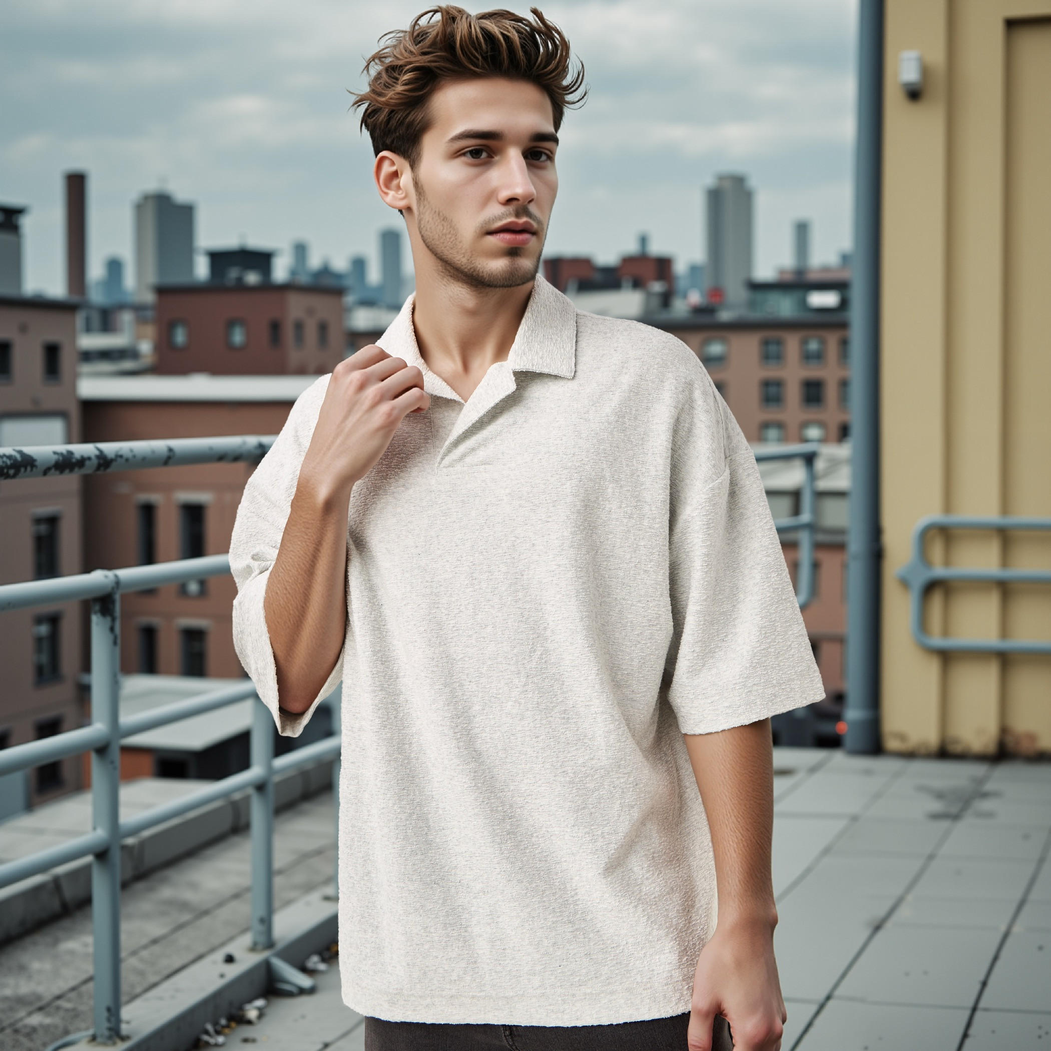 Textured Polo T-shirt-men-clothing-tshirtsandpolos-polos-image-1