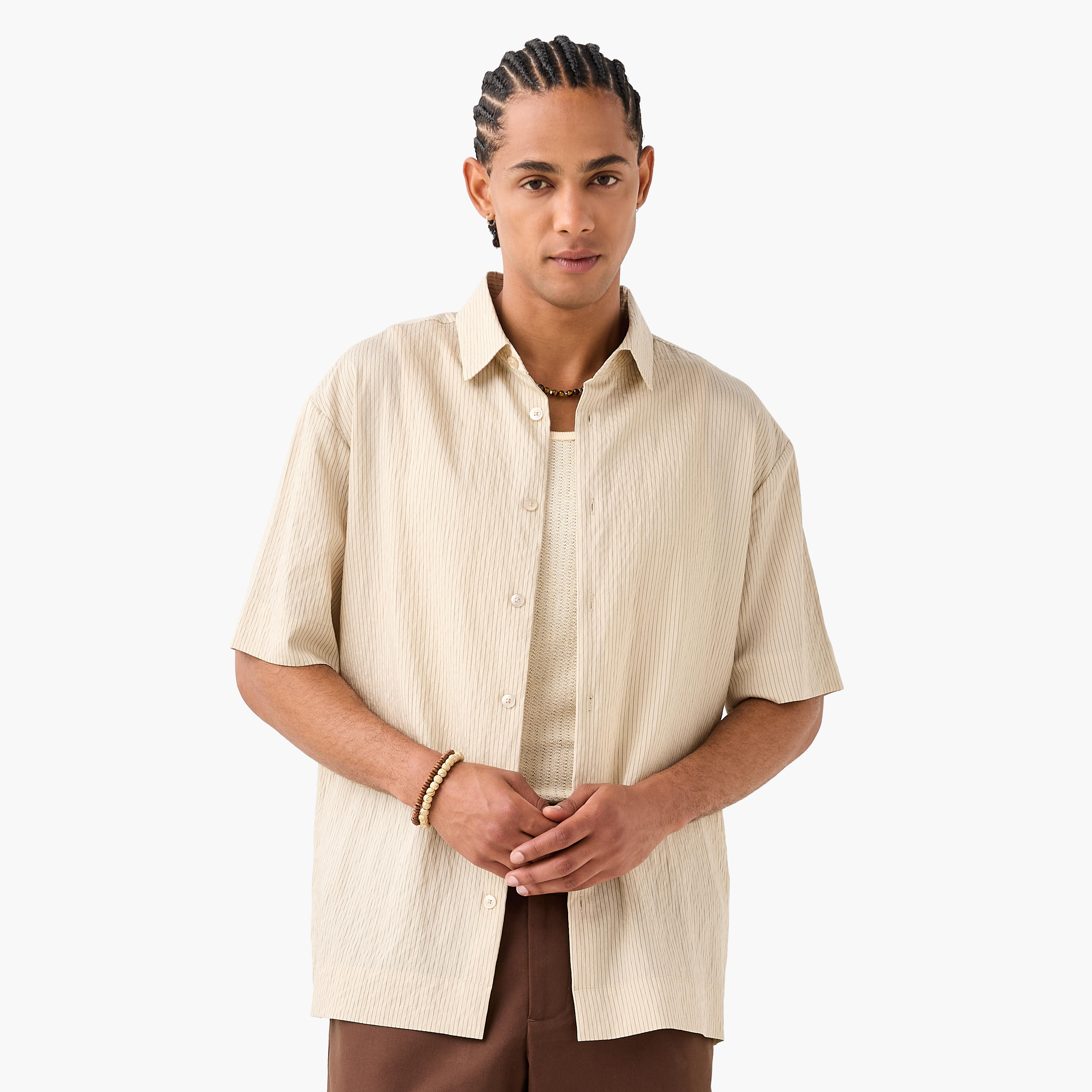 Striped Graphic Print Shirt-men-clothing-shirts-image-3