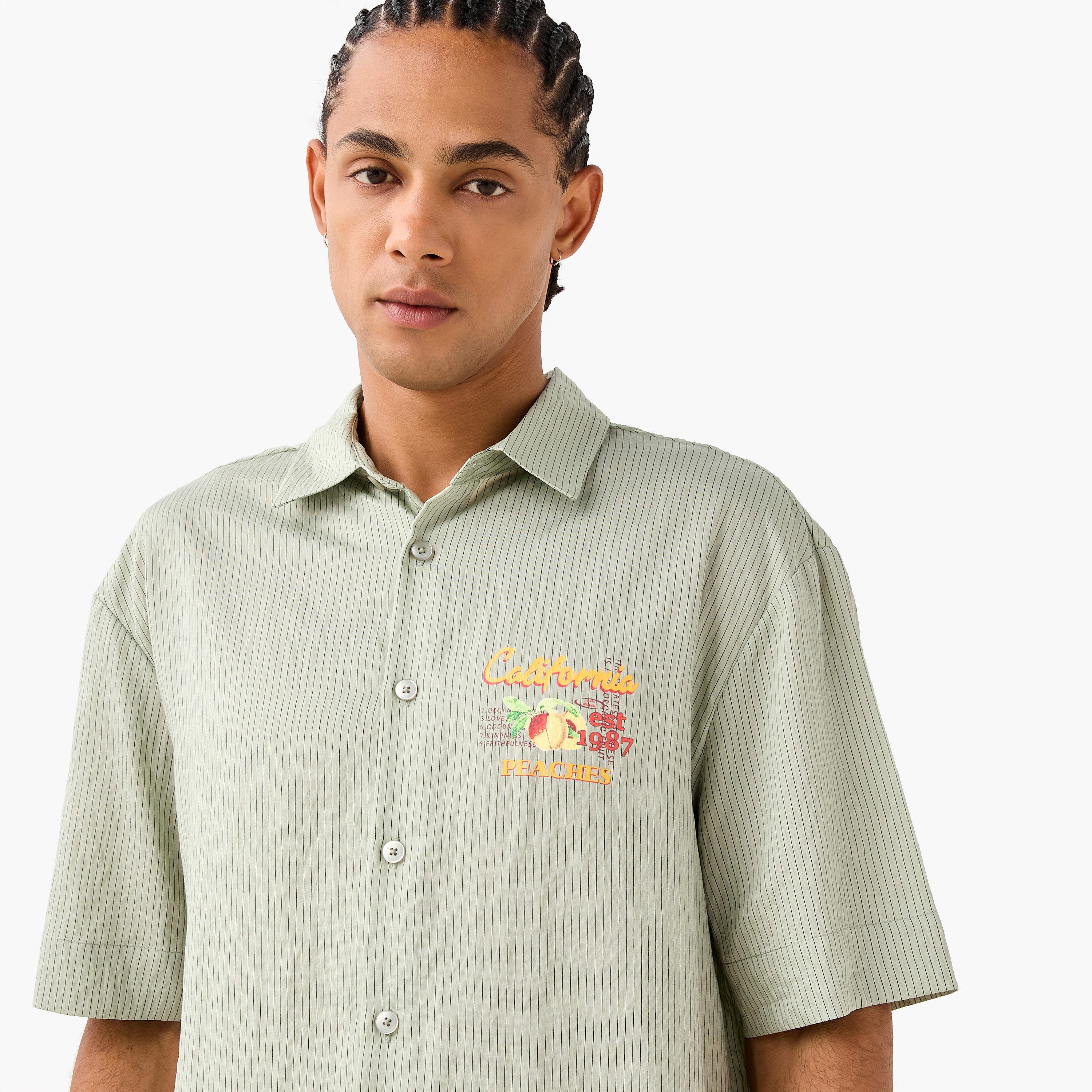 Striped Graphic Print Shirt-men-clothing-shirts-image-4