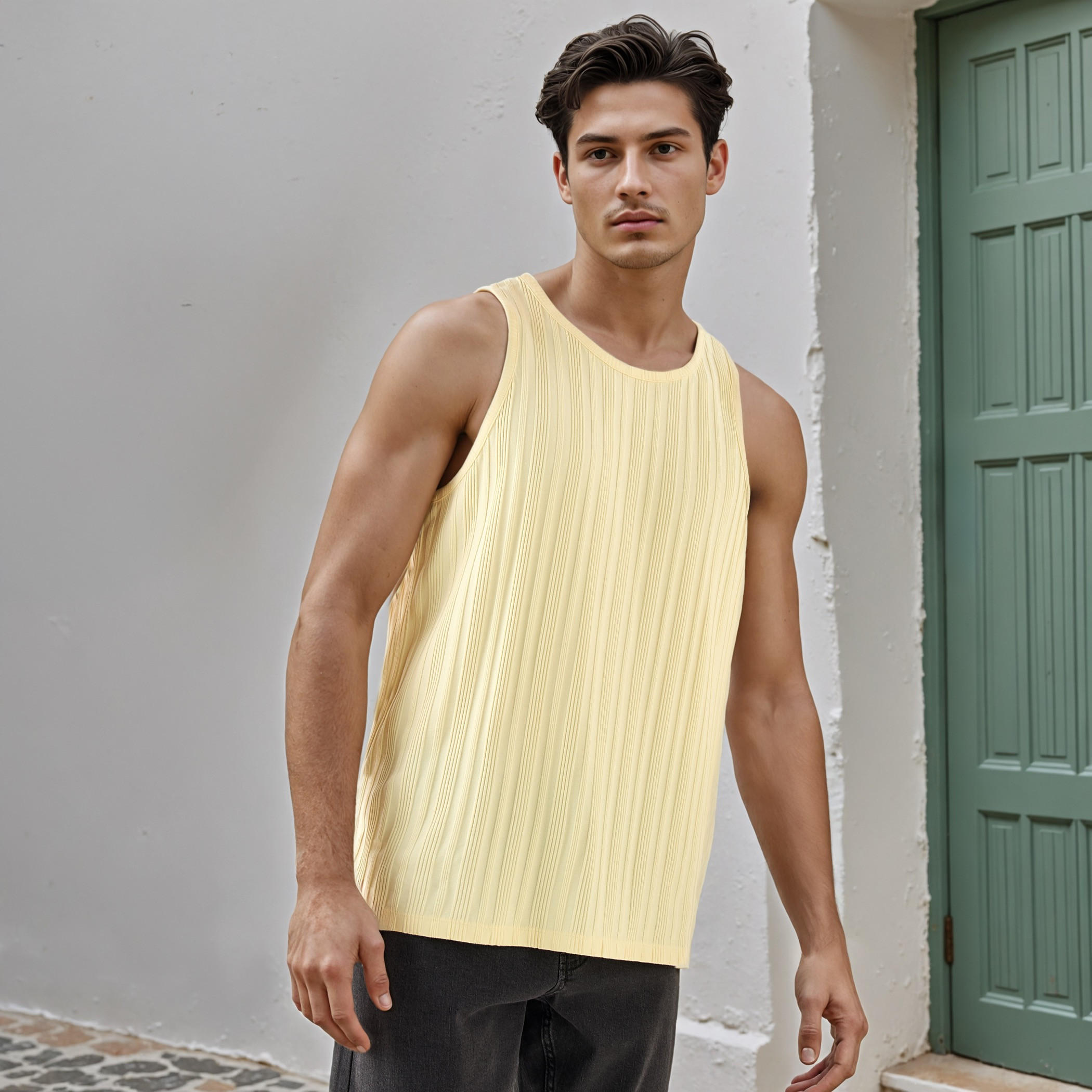 فيست بدون أكمام بارز الملمس-men-clothing-tshirtsandpolos-vests-image-5