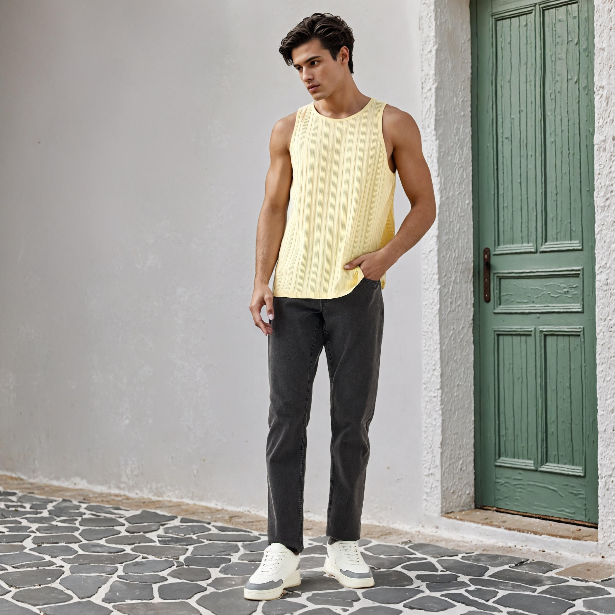 فيست بدون أكمام بارز الملمس-men-clothing-tshirtsandpolos-vests-image-4